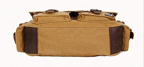 Vintage Leather Canvas Laptop Bag Messenger Bags Medium3