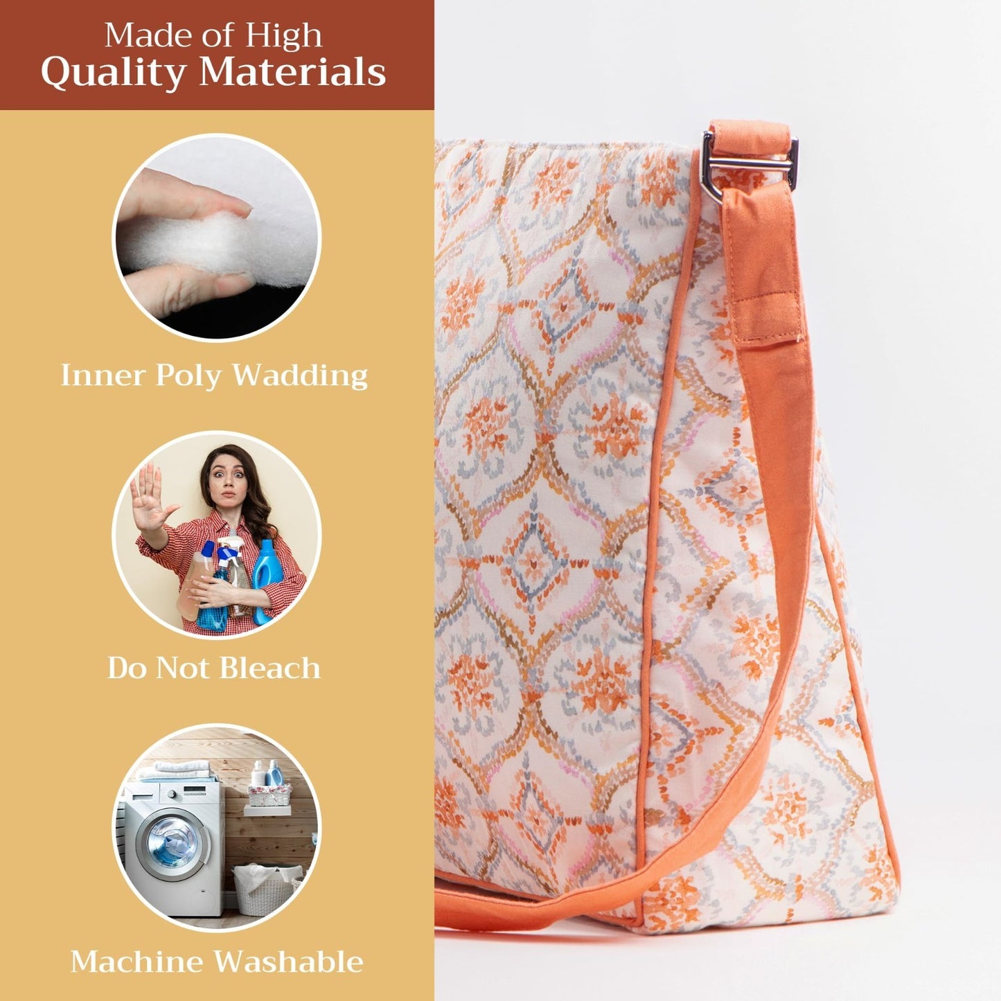 Stylish Cotton Shoulder Bag for Women   Versatile Handbag, Everyday Use4