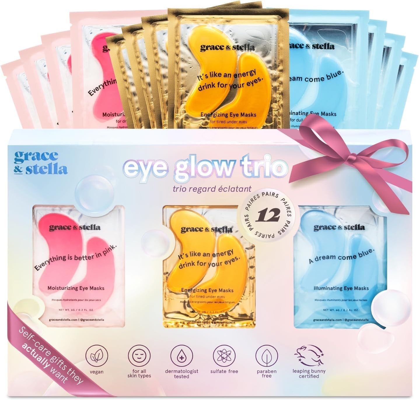 Under Eye Patches for Puffy Eyes & Dark Circles | Vegan, Cruelty-Free | 12 Pairs1