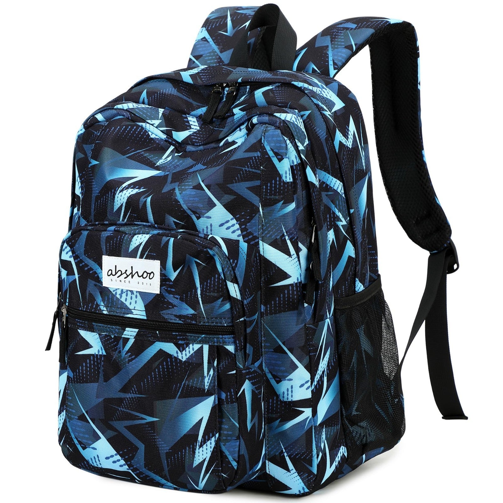 Classic Geometry Men's School Backpack   Water Resistant Bookbag for College & T1