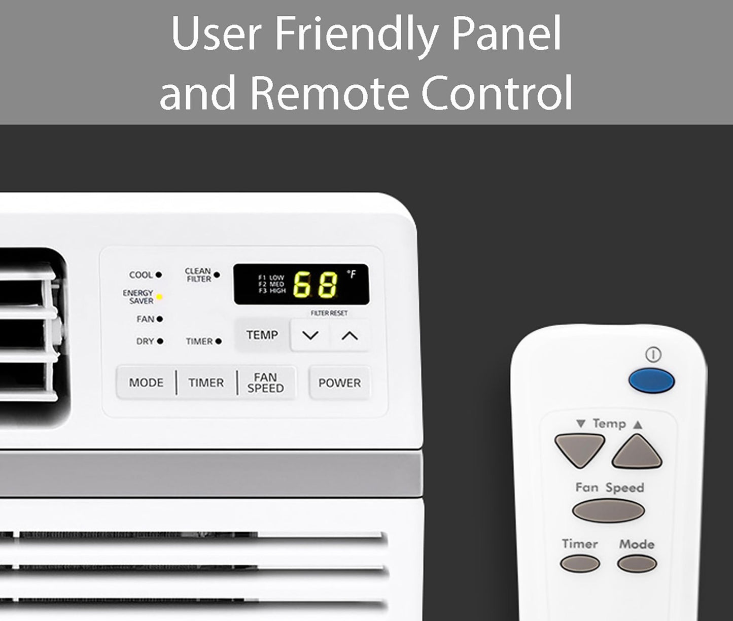 12,000 BTU Window Air Conditioner - Cools 550 Sq.Ft, Quiet, Remote Control, 3 Sp6