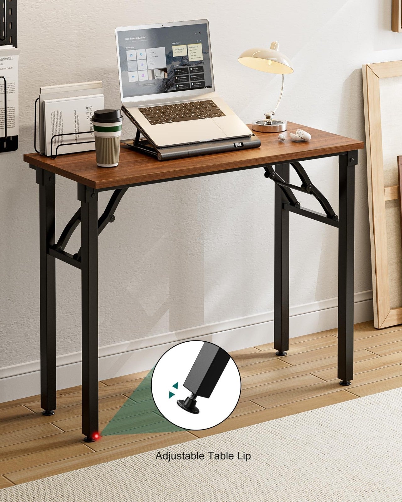 Compact Folding Laptop Desk – 35.8" Portable Table for Small Spaces, No Assembly17