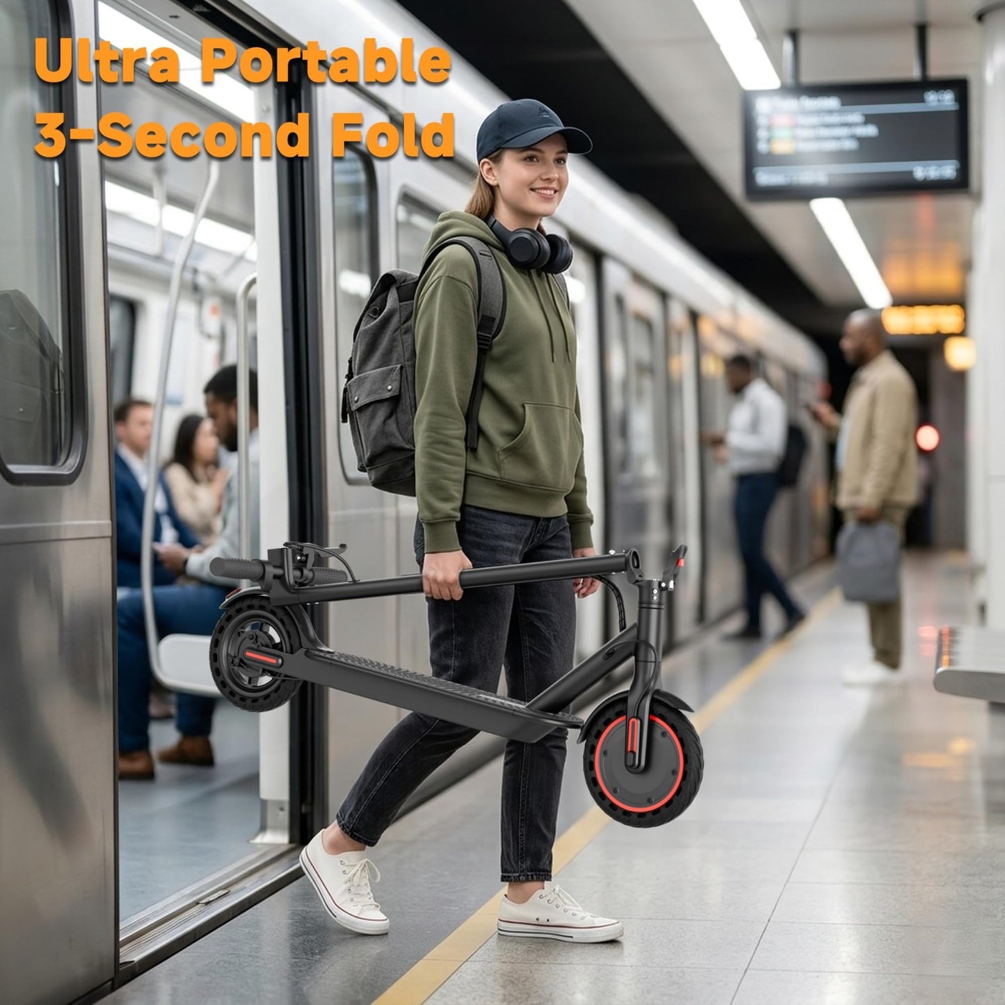 Electric Scooter 8.5''/10'' - 19/20MPH, 700/1000W Motor, 15/22 Miles Range, Port5