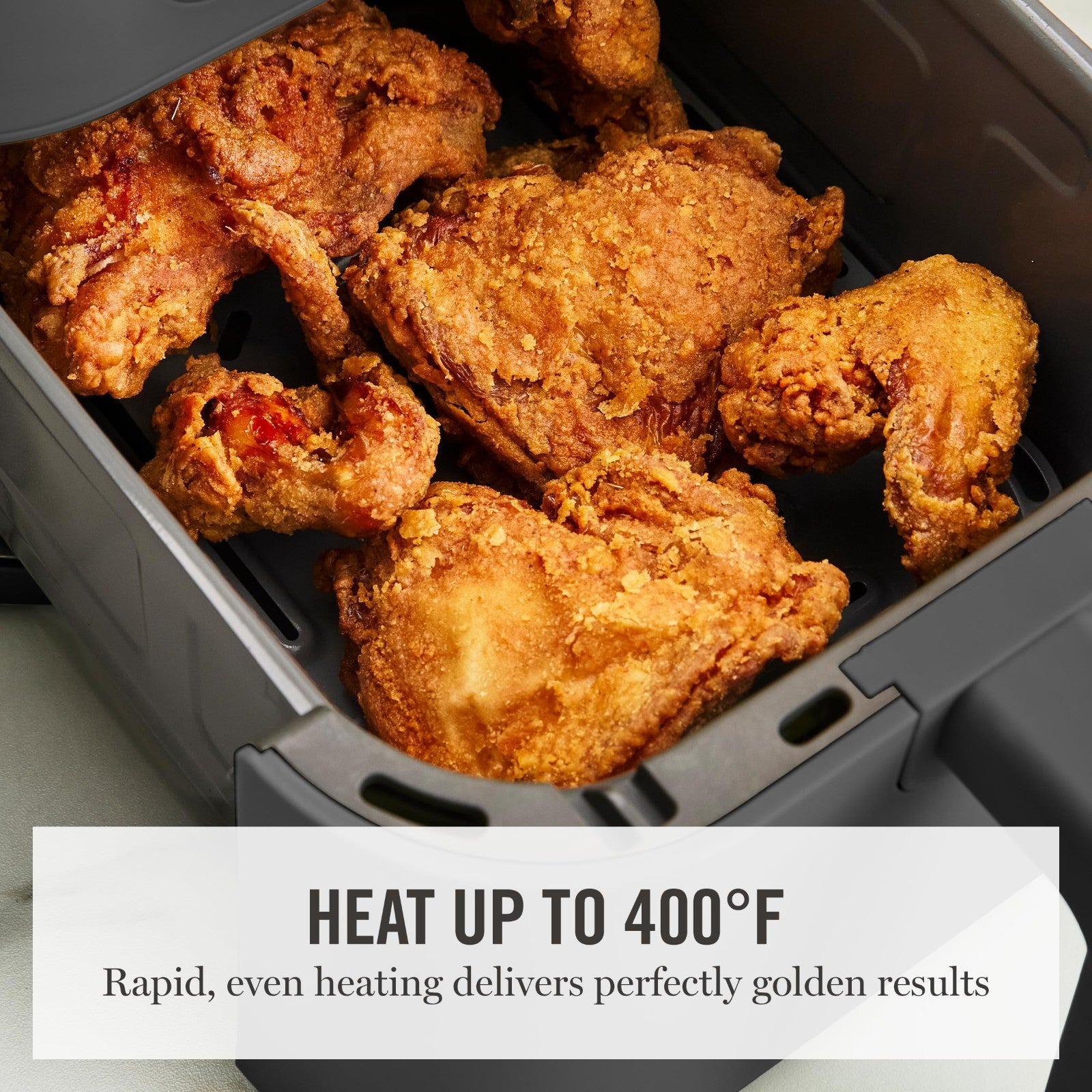 6QT 6-in-1 Air Fryer - Bake, Broil, Roast, Dehydrate, Reheat, Non-Stick Basket,7