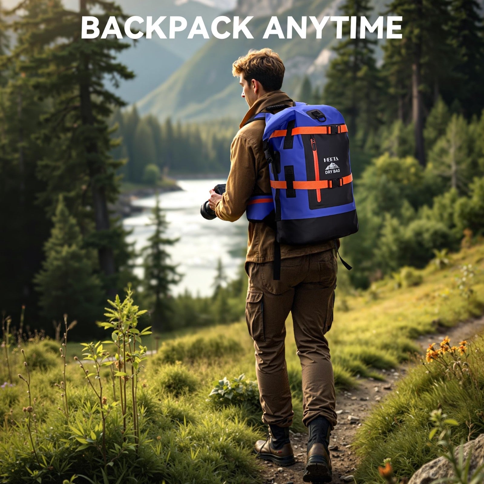 Waterproof Dry Bag Backpack 40L for Hiking, Kayaking, Travel & Camping Gear7