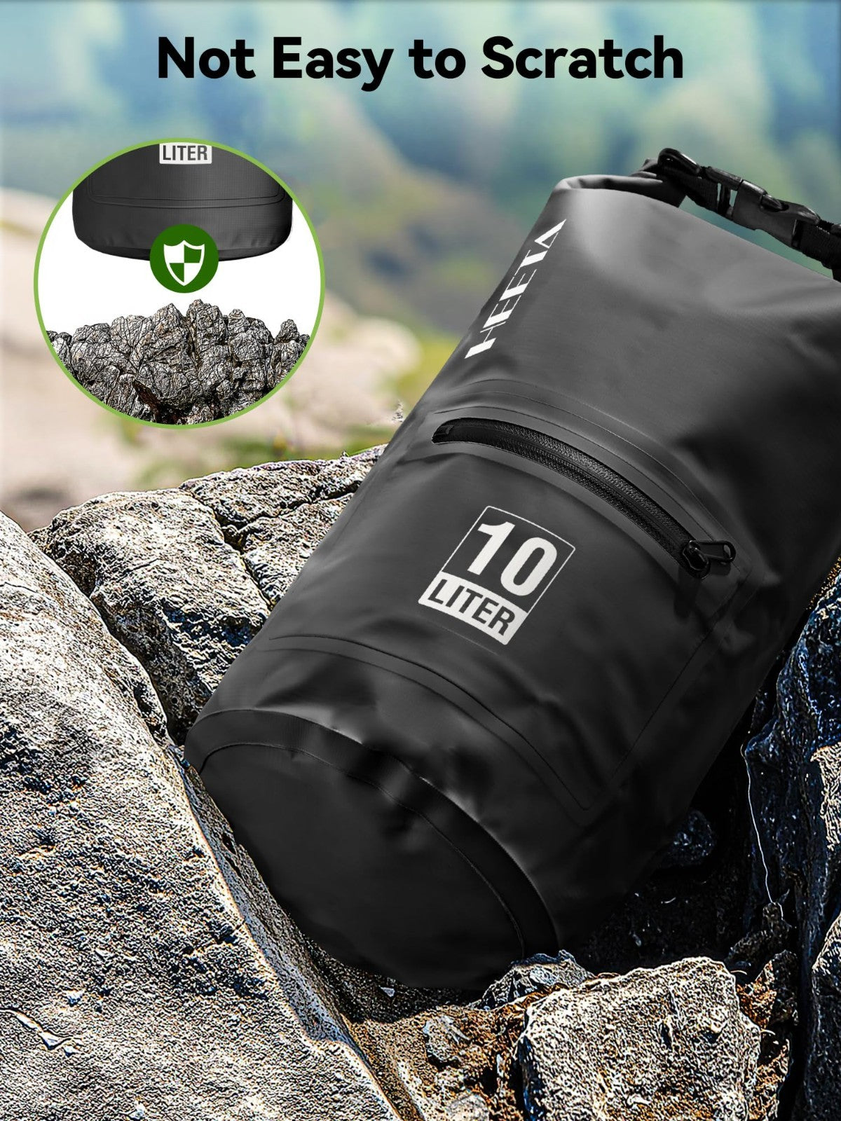 Waterproof Dry Bag with Zipper Pocket - Lightweight Roll Top for Travel, Kayakin5