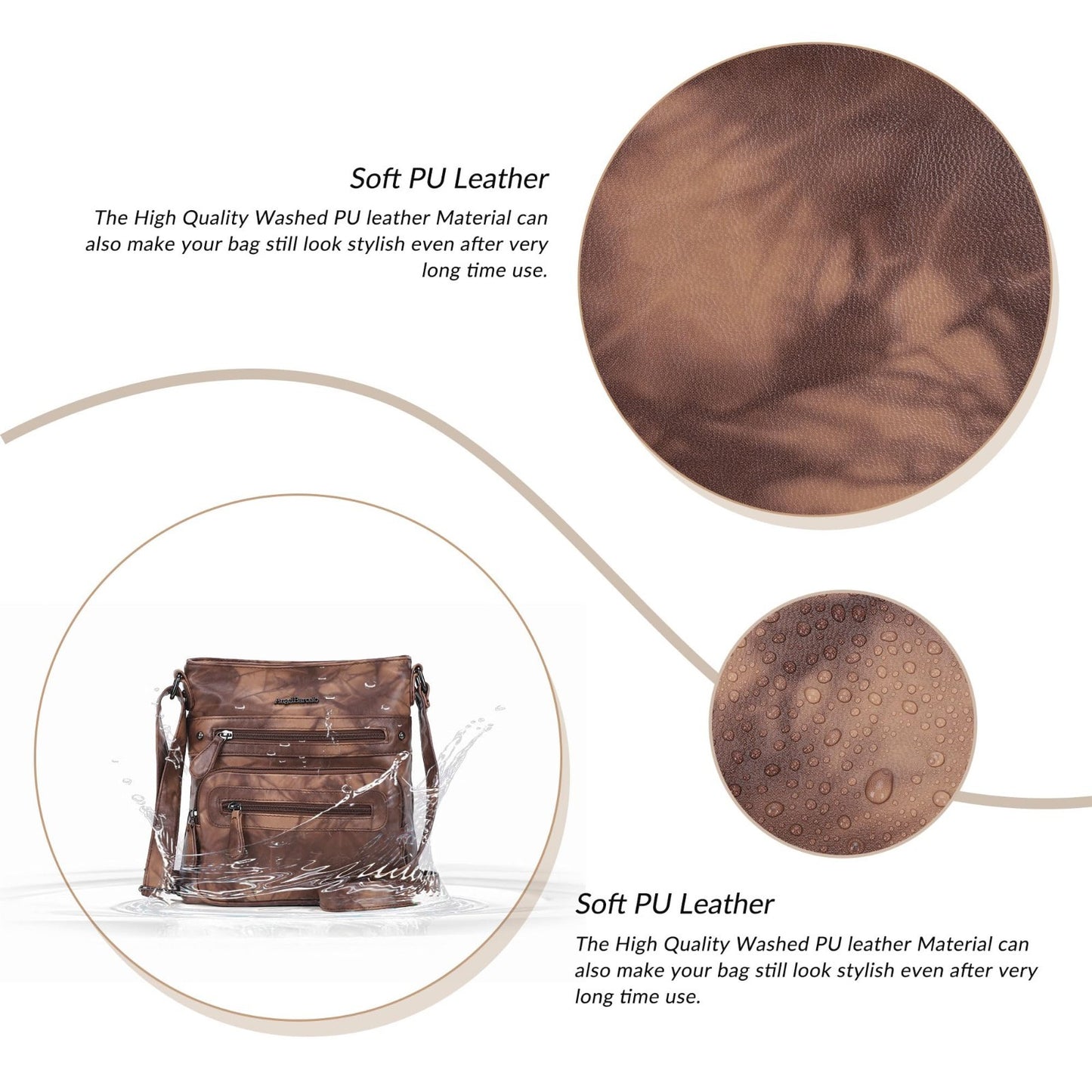Ultra Soft Leather Crossbody Bag for Women, Stylish Handbag with Adjustable Stra6
