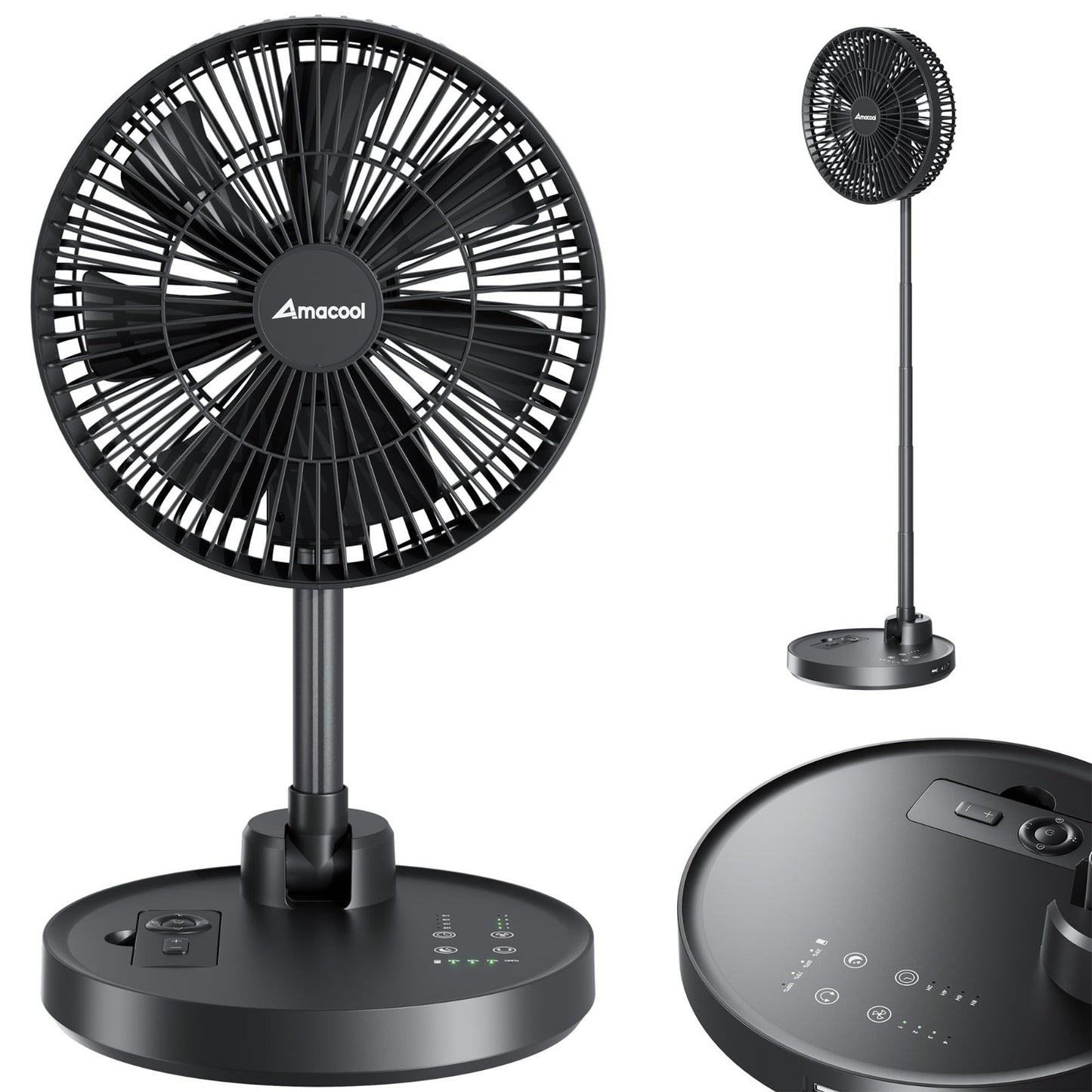 10" Foldable Oscillating Fan   20000mAh Battery, Remote, Timer, Adjustable Heigh0