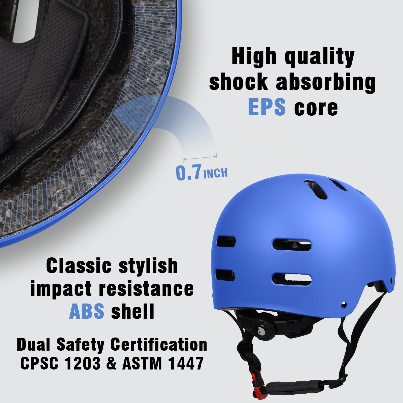 Multi-Sport Helmet for Skateboard, Bike, Scooter - Adjustable, Lightweight, Vent2