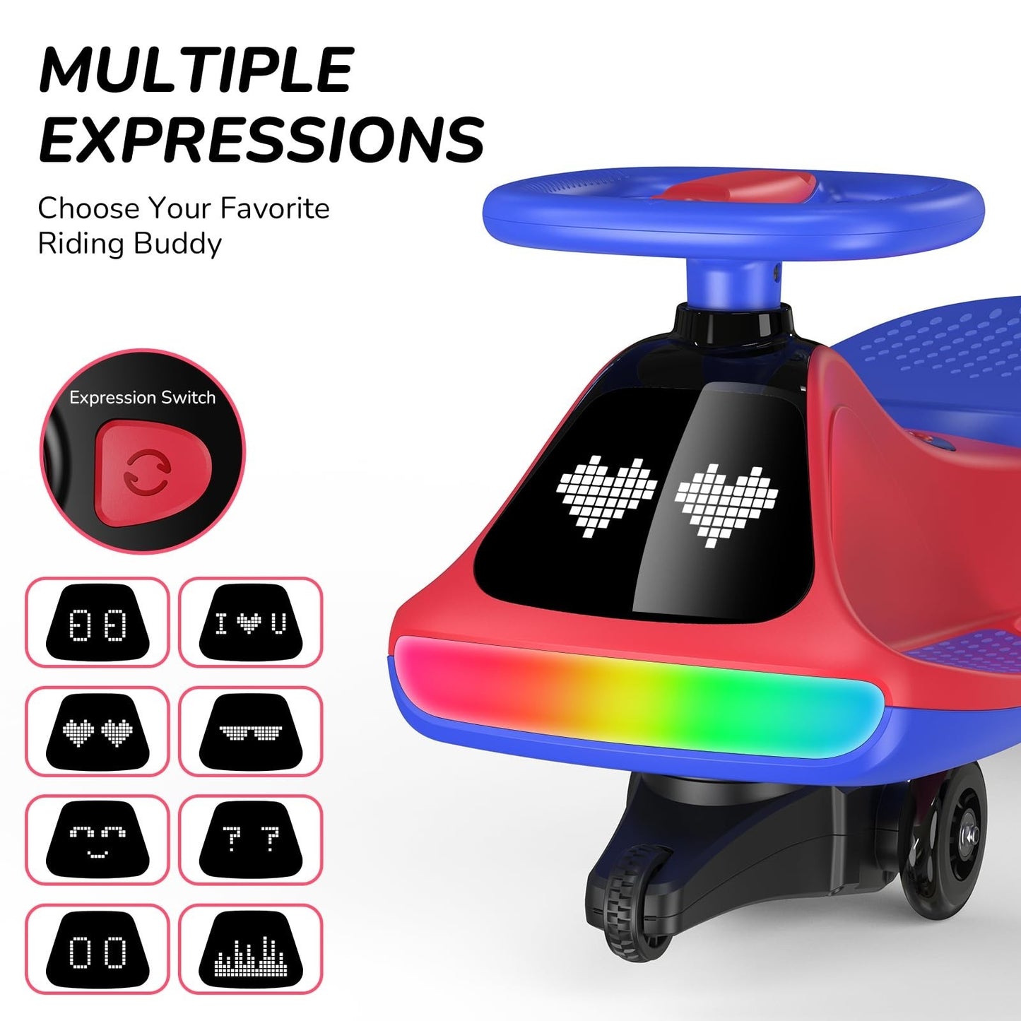 12V Electric Wiggle Car for Kids - Fun Ride-On Toy, Birthday Gift for Ages 3+4
