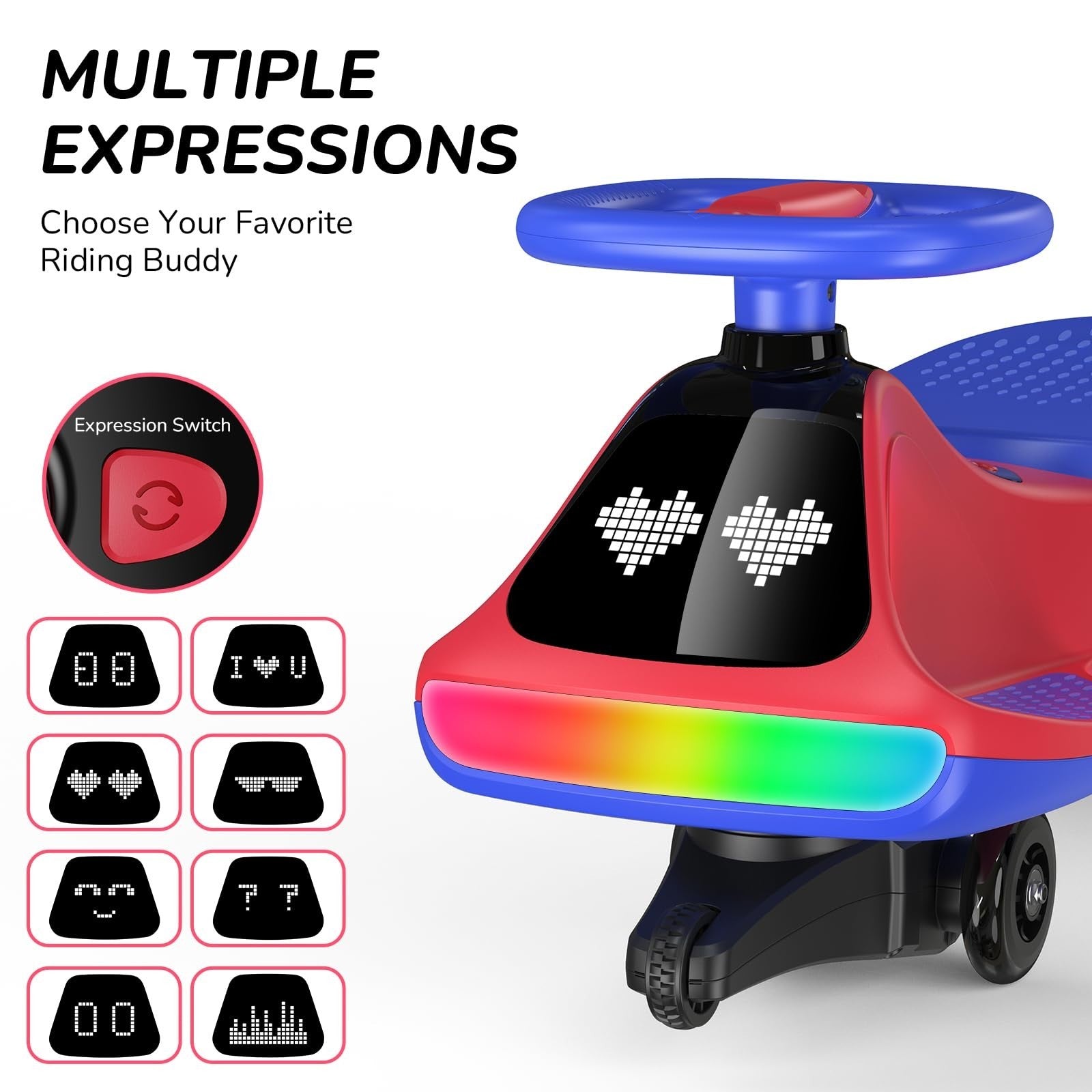 12V Electric Wiggle Car for Kids - Fun Ride-On Toy, Birthday Gift for Ages 3+4