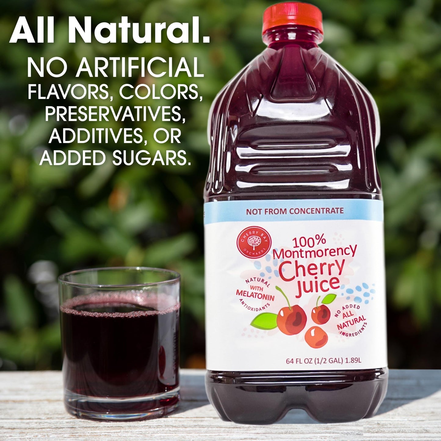 100% Natural Montmorency Tart Cherry Juice - 6 Pack, 64 oz Bottles, No Additives1
