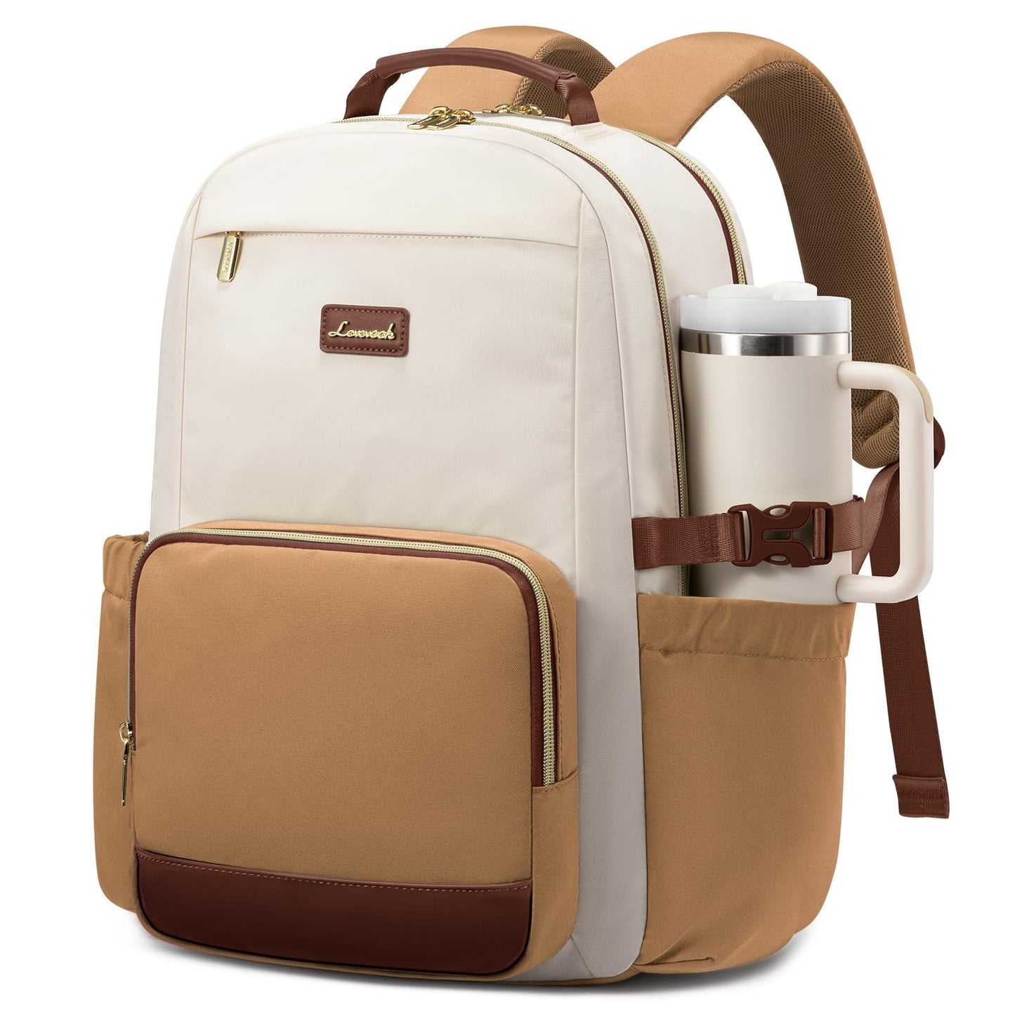 Stylish Waterproof Laptop Backpack for Women, 15.6" Large Capacity Travel Bag, P0