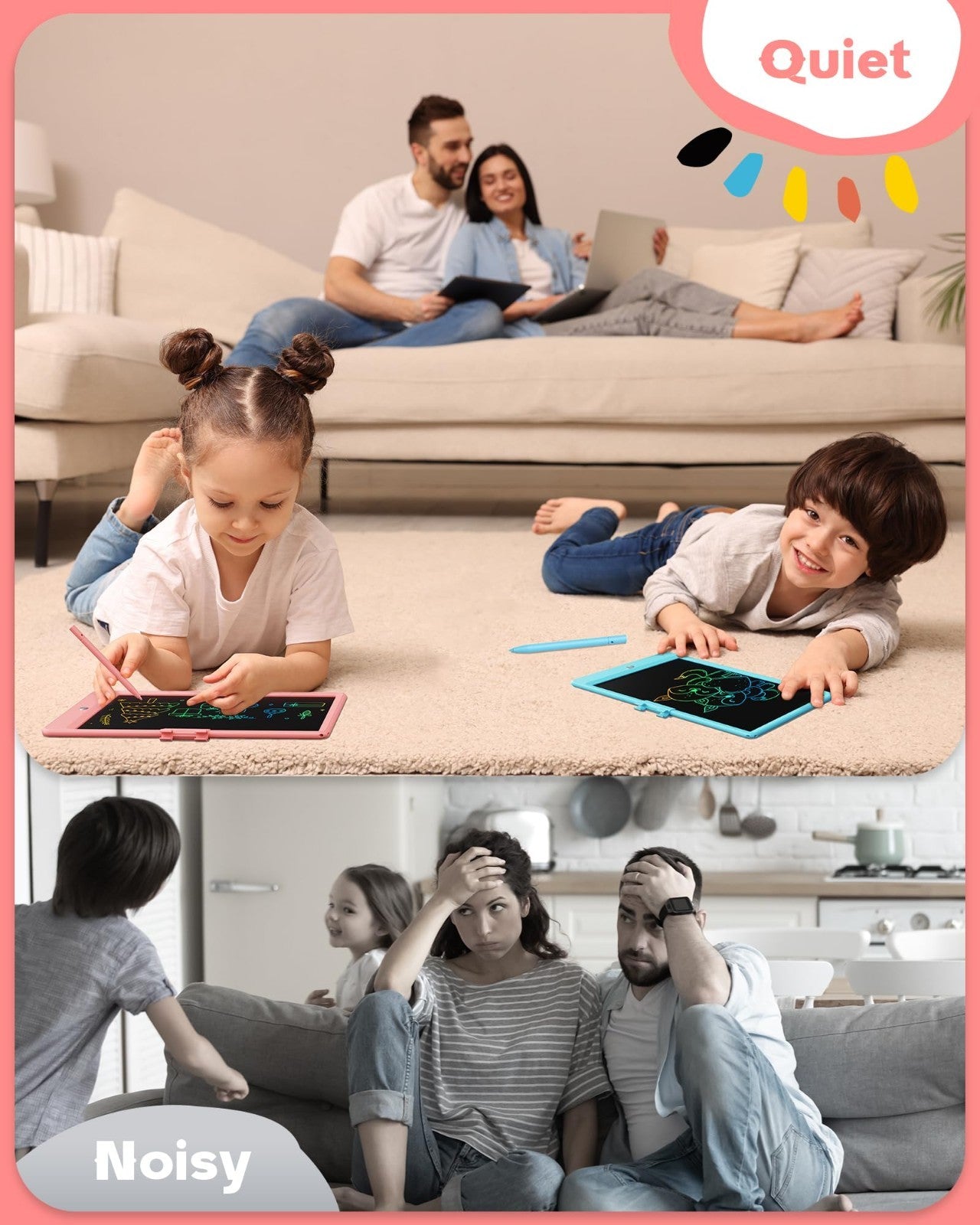 10" LCD Writing Tablet for Kids   Electronic Doodle Pad, Educational Gift for Ag5