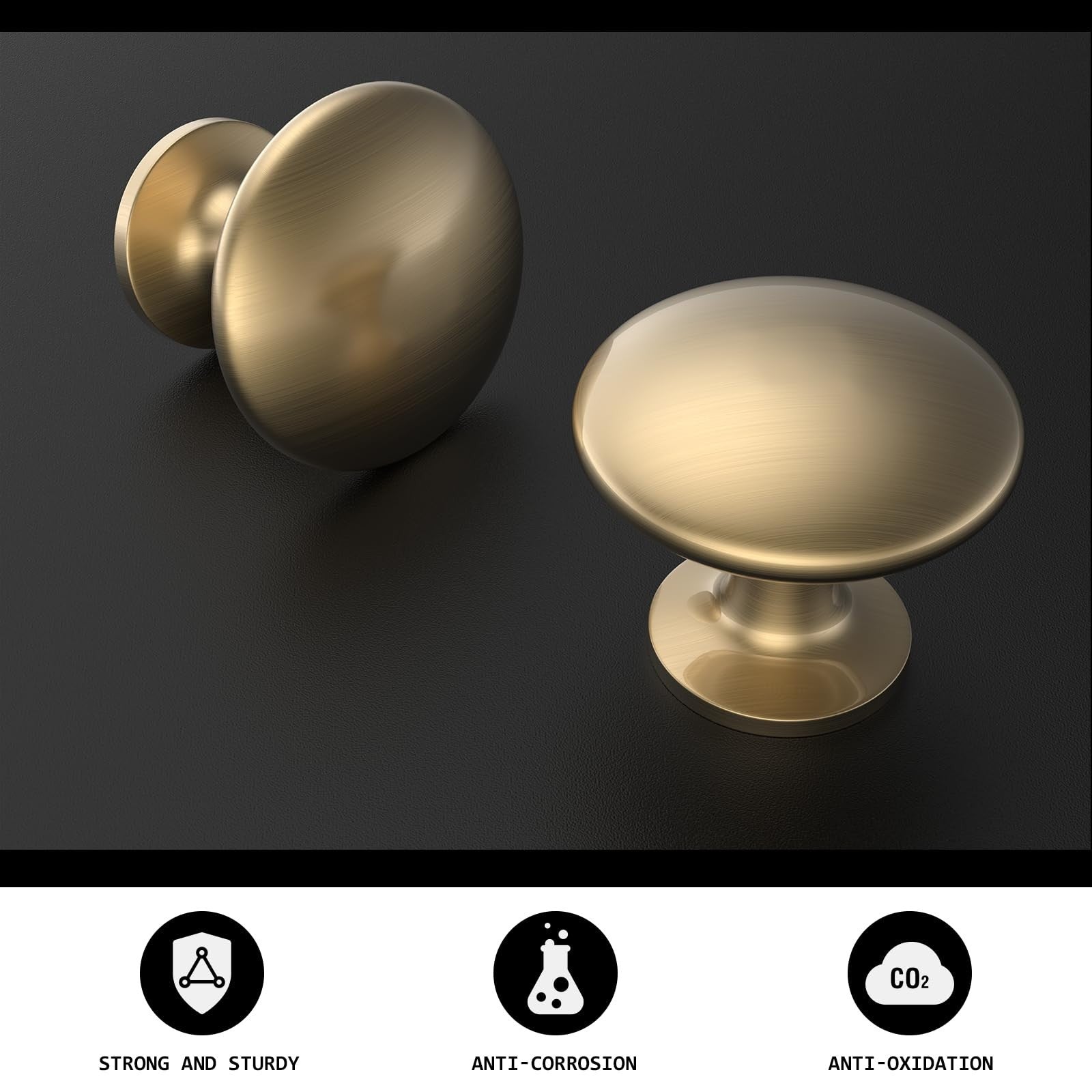 30 Pack Champagne Bronze Cabinet Knobs   Zinc Alloy, Rust Resistant, Easy Instal3