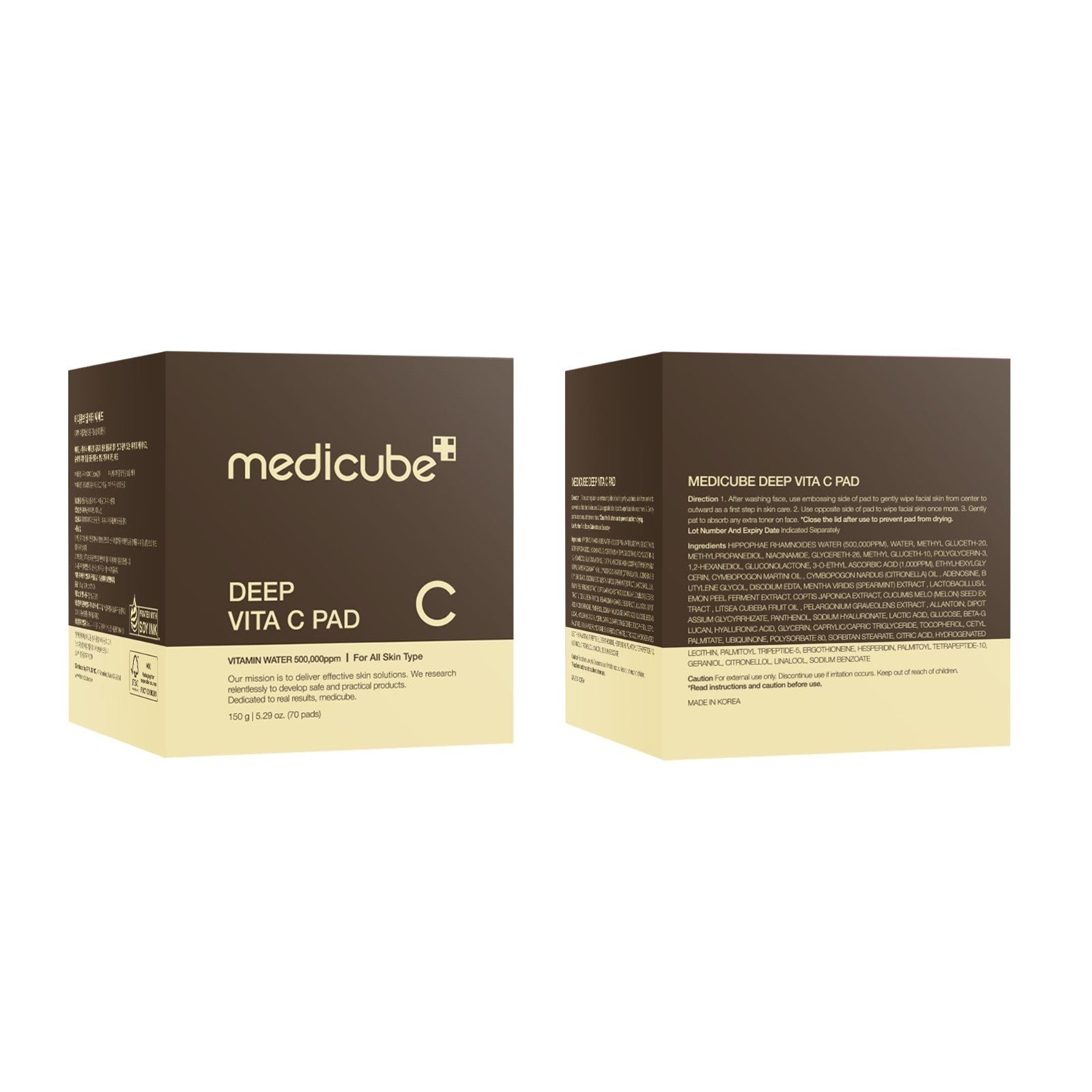 Deep Vita C Facial Toner Pads   Brightening & Exfoliating for Uneven Skin Tone7
