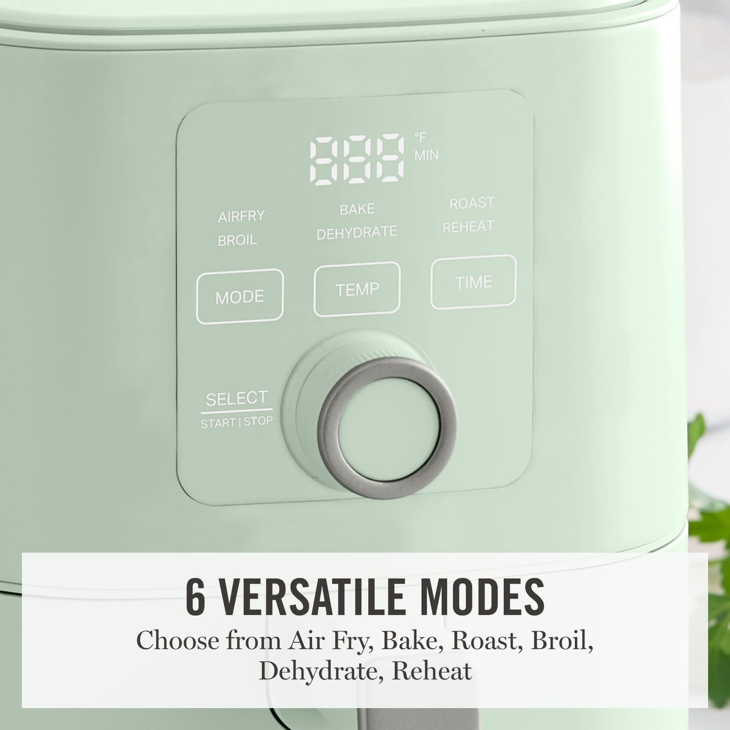 6QT Air Fryer, 6-in-1 Multi-Cooker, Bake, Broil, Roast, Dehydrate, Non-Stick Bas3