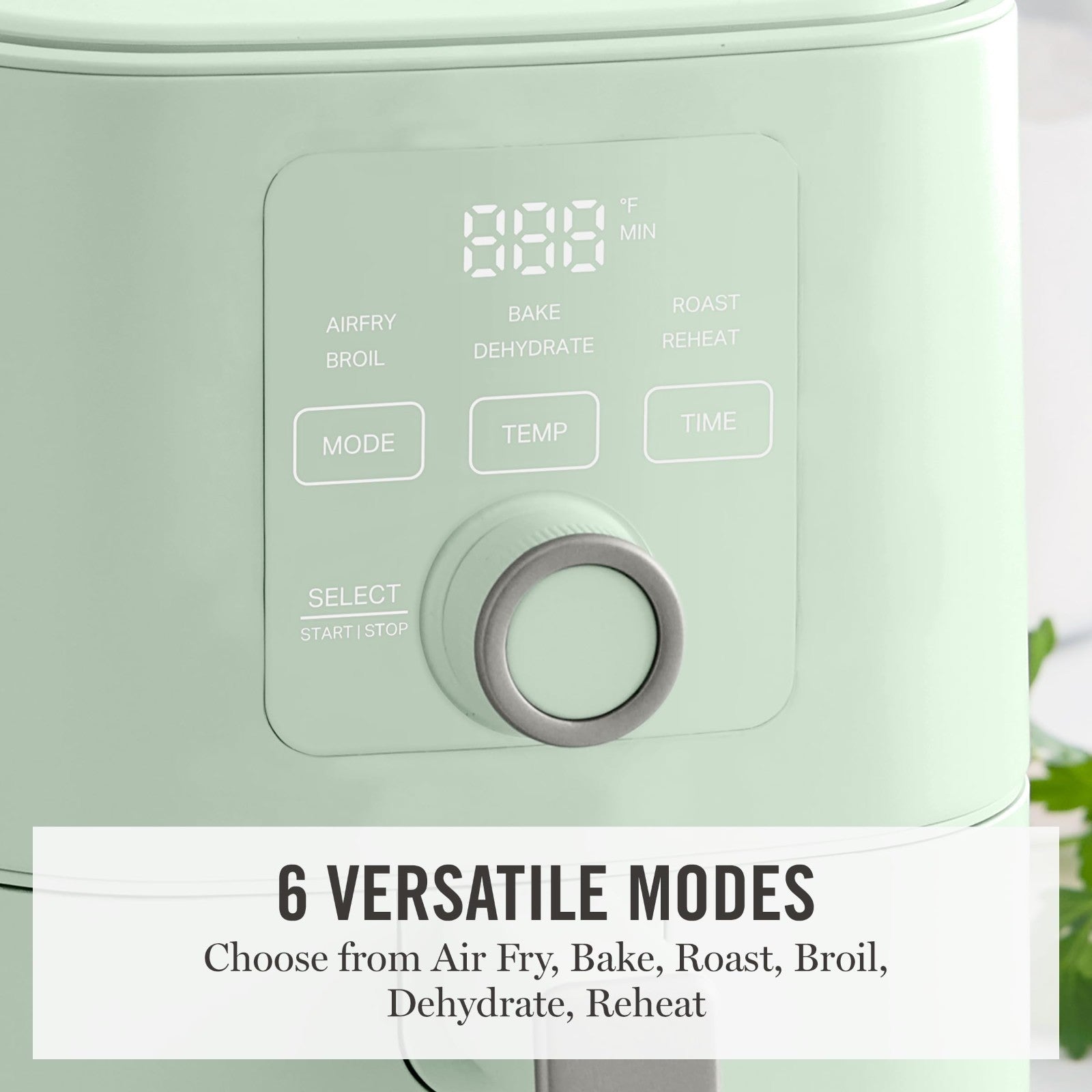 6QT Air Fryer, 6-in-1 Multi-Cooker, Bake, Broil, Roast, Dehydrate, Non-Stick Bas3
