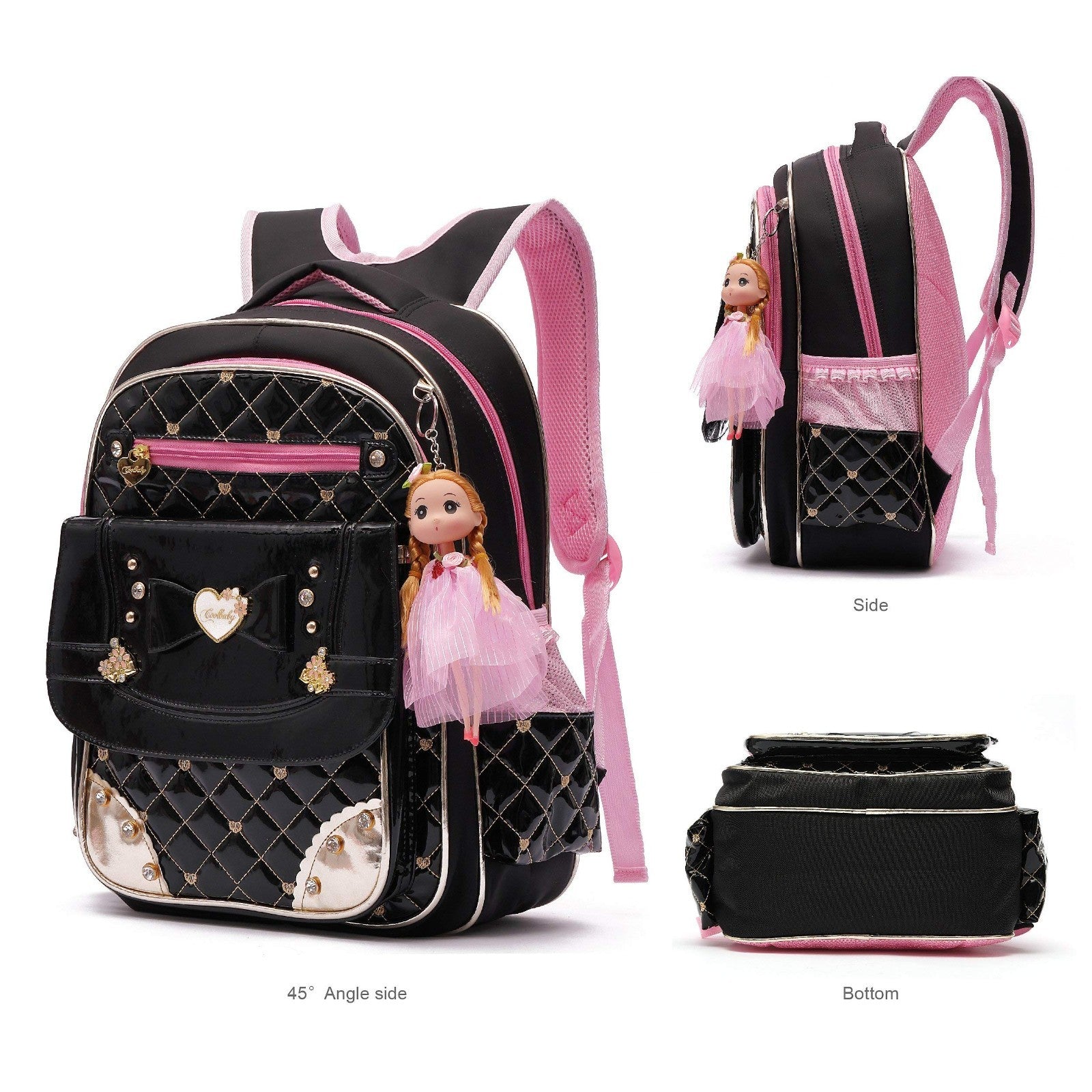 Waterproof Girls Backpack   Cute Toddler School Bag, Small Travel Daypack6
