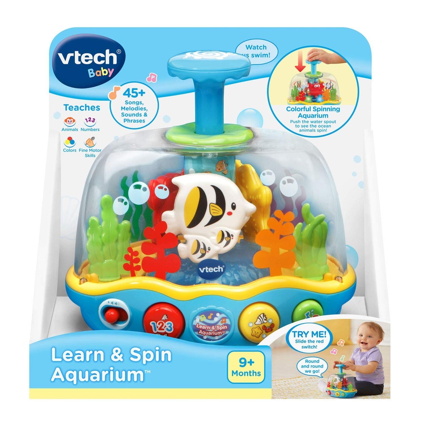 Interactive Learn & Spin Aquarium Toy for Babies   Educational Fun & Development5