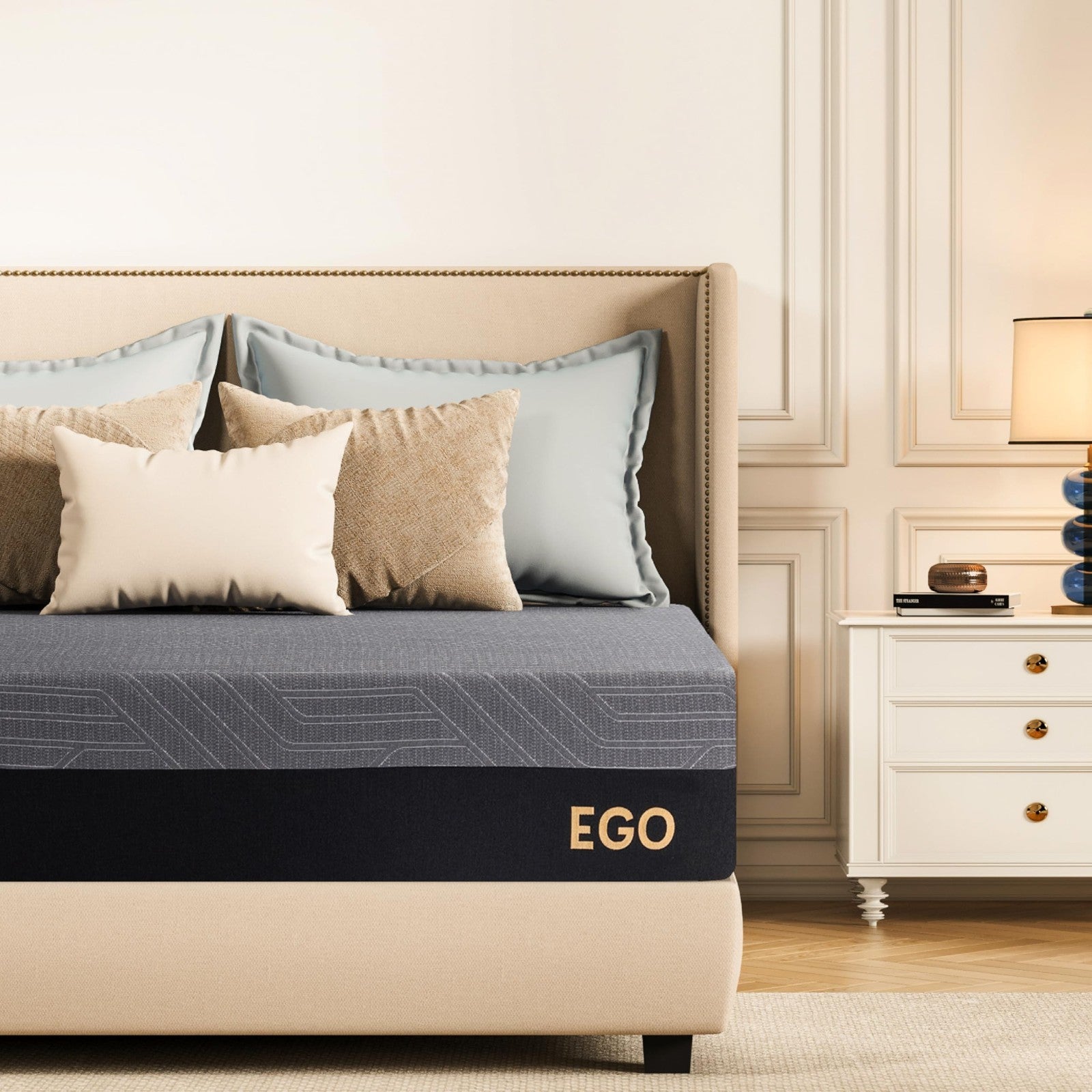 Twin XL 10" Memory Foam Mattress   Medium Firm, Copper Gel, Graphene Cover, Cert7