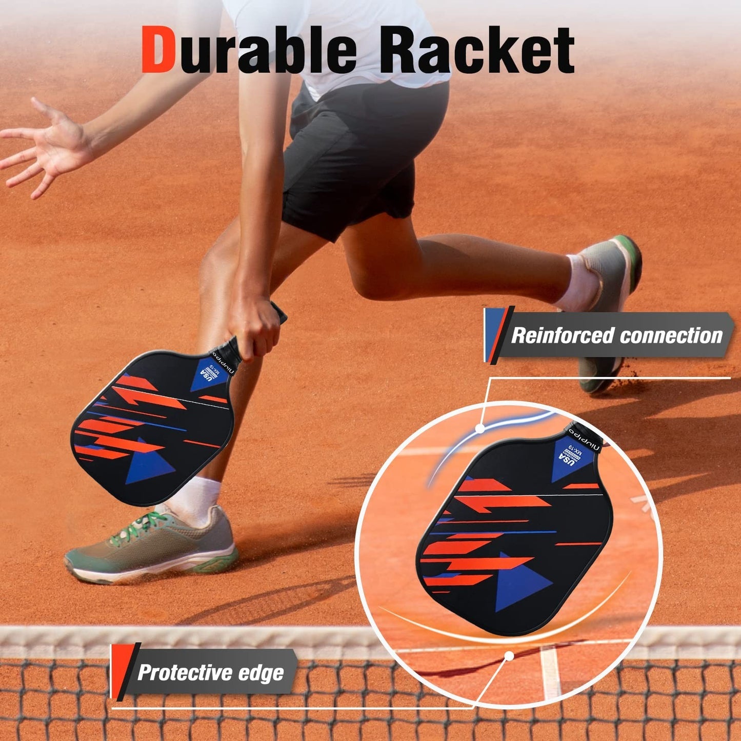 Pickleball Paddle Set of 2 or 4, USAPA Approved, Lightweight Fiberglass with Bal4
