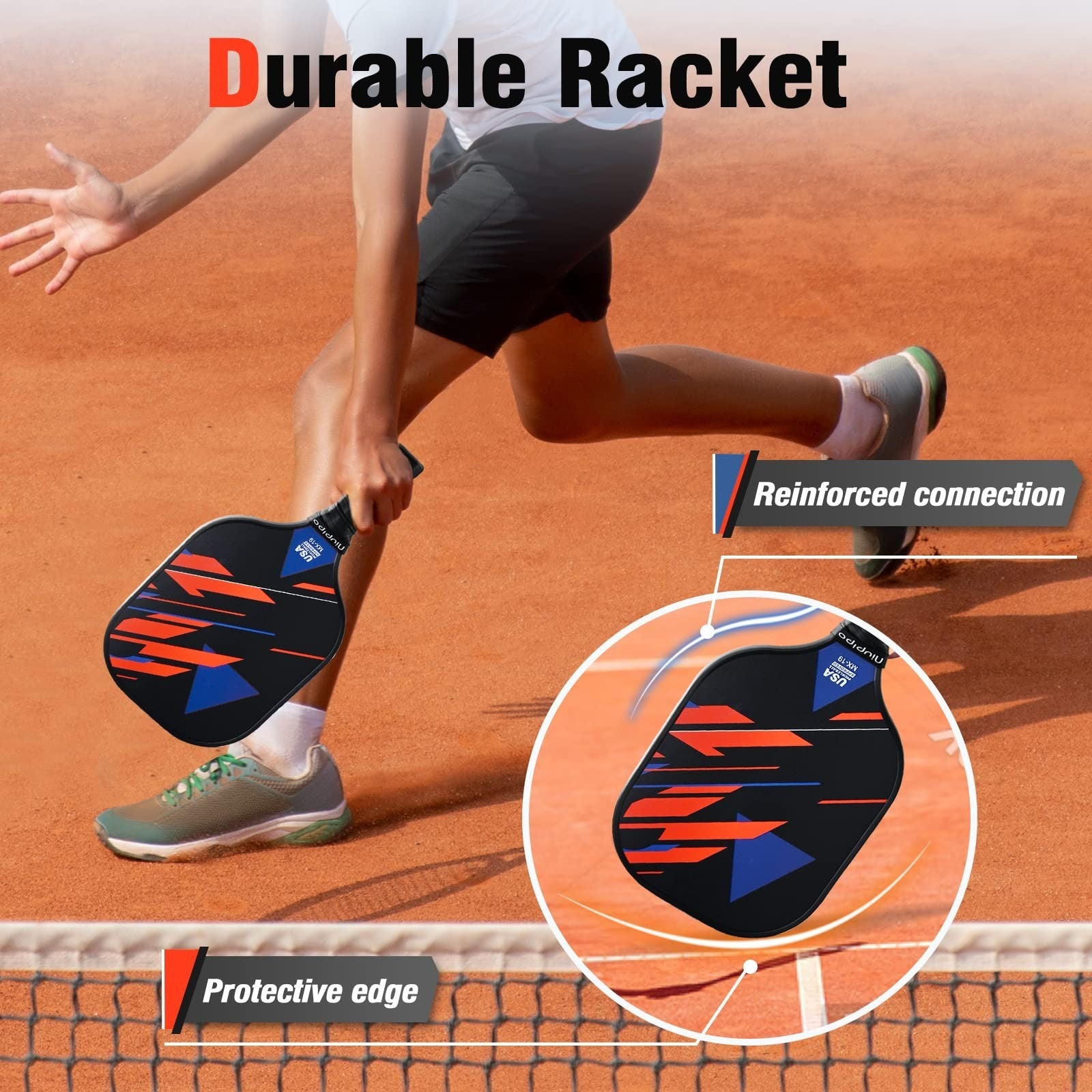 Pickleball Paddle Set of 2 or 4, USAPA Approved, Lightweight Fiberglass with Bal4