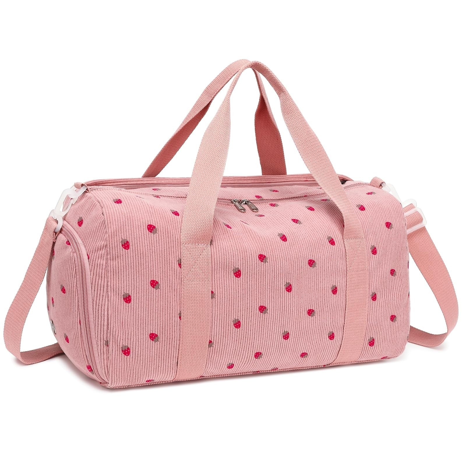 Cute Girls Duffle Bag with Shoes Compartment & Wet Separation - Waterproof Gym &0