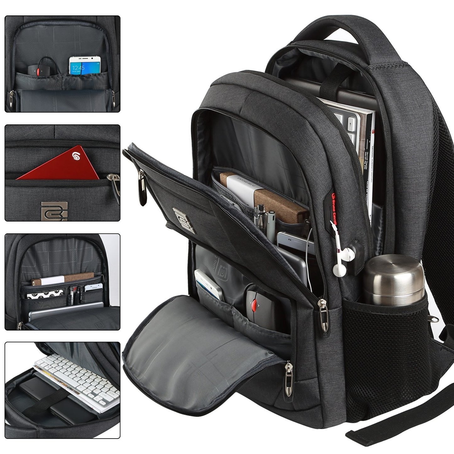 Slim Anti Theft Laptop Backpack for Business & College Travel   Stylish & Durabl2