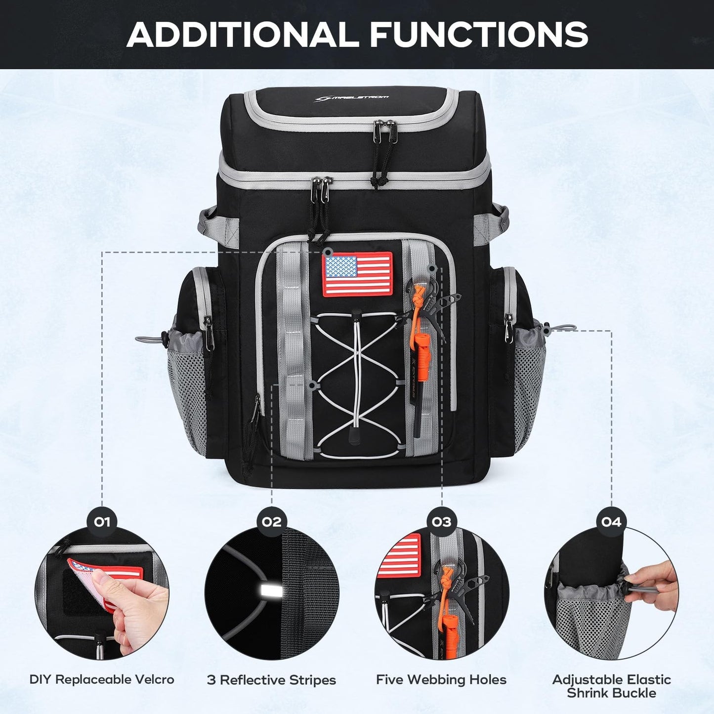 Insulated Backpack Cooler - 35/50 Can, Leakproof Soft Ice Bag, 16H Cold Retentio4