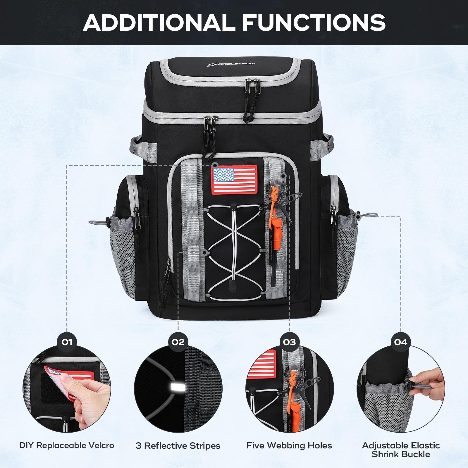 Insulated Backpack Cooler - 35/50 Can, Leakproof Soft Ice Bag, 16H Cold Retentio4