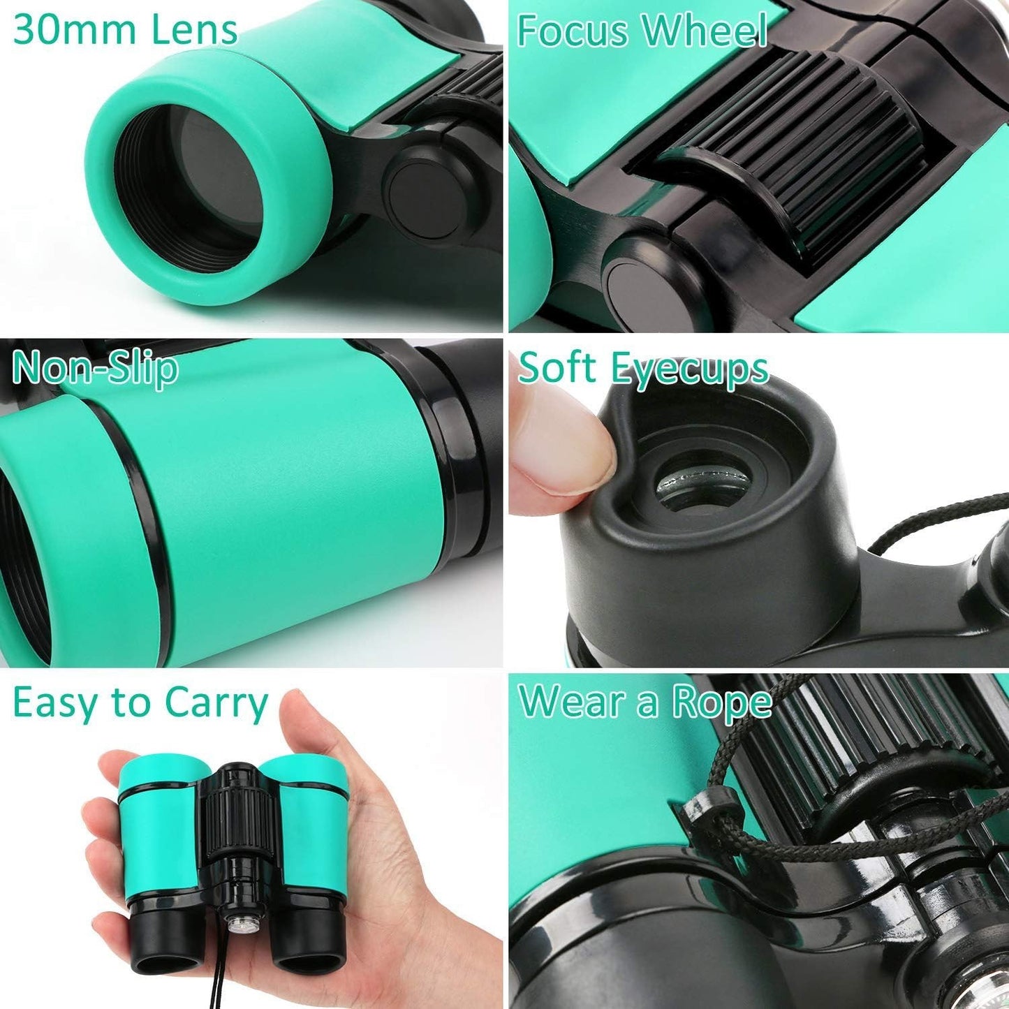 Kids Binoculars Set   Shockproof Toy for Ages 3 12, Bird Watching, Hiking, Learn2
