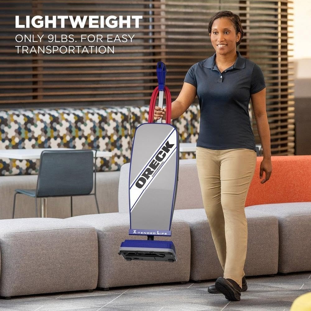 Lightweight Bagged Upright Vacuum Cleaner for Carpets & Hard Floors, Auto Height2