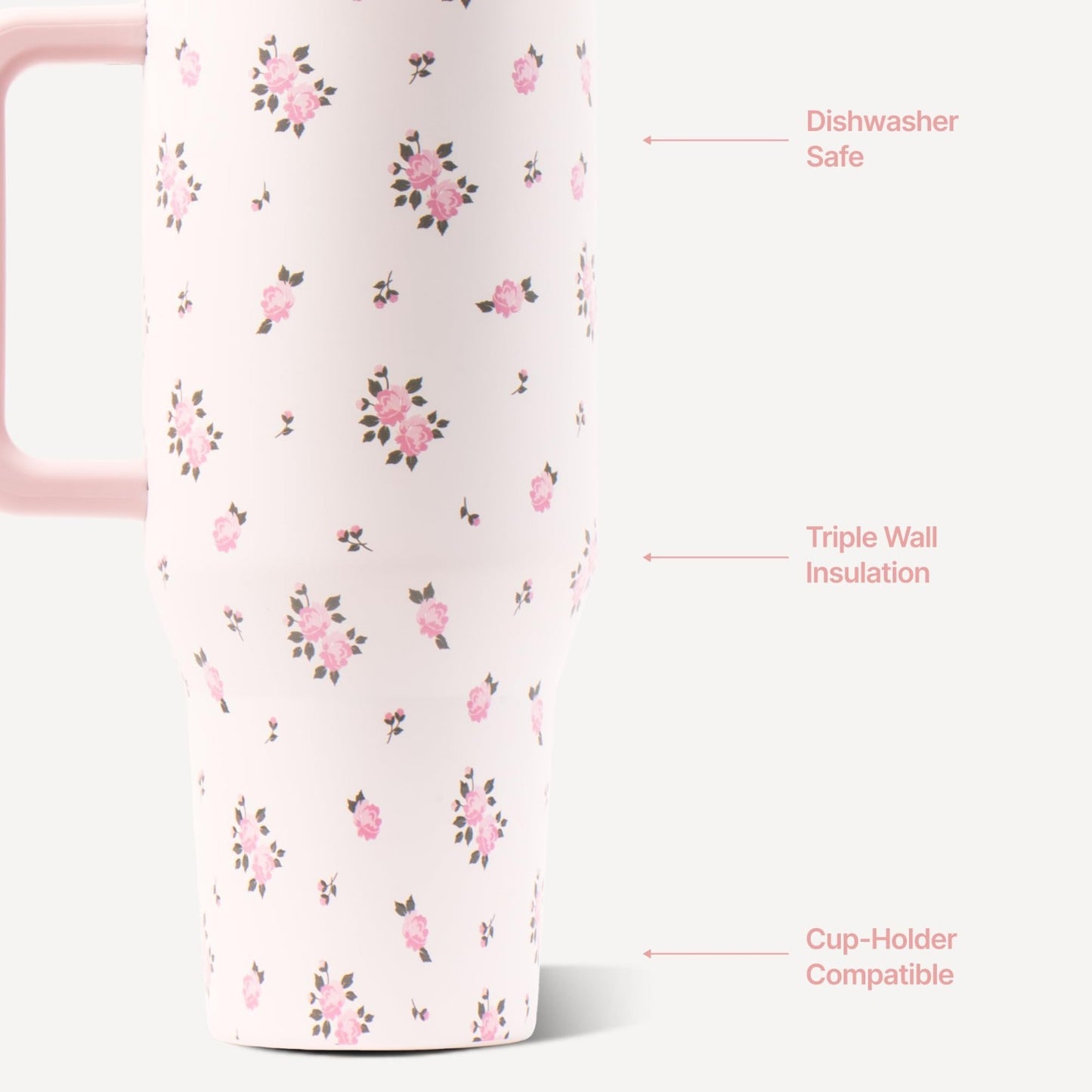 40oz Insulated Tumbler with Handle & Straw   Travel Mug for Hot & Cold Beverages3