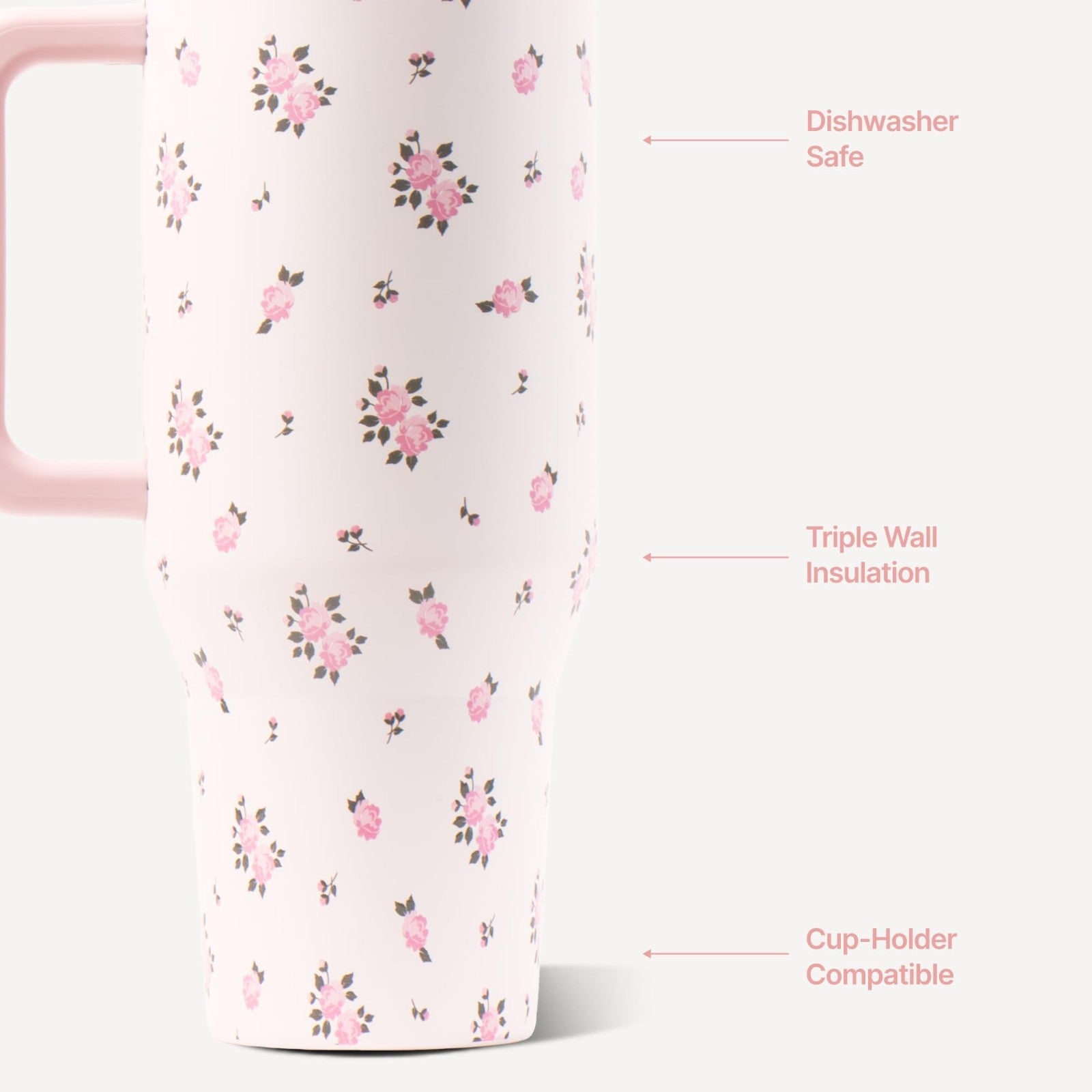 40oz Insulated Tumbler with Handle & Straw   Travel Mug for Hot & Cold Beverages3