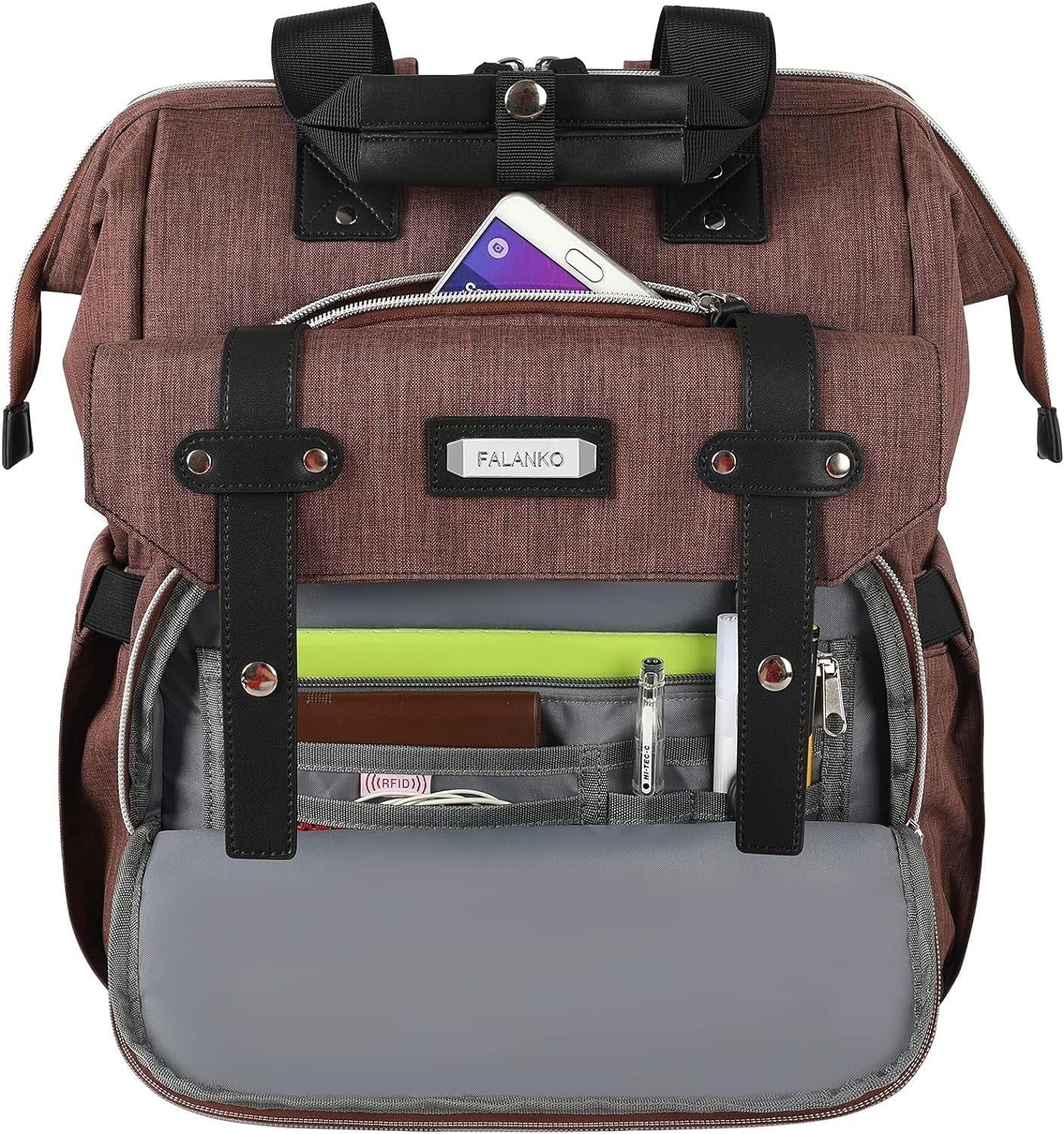 Stylish Water Resistant Laptop Backpack for Women   15.6" RFID Anti Theft Travel5