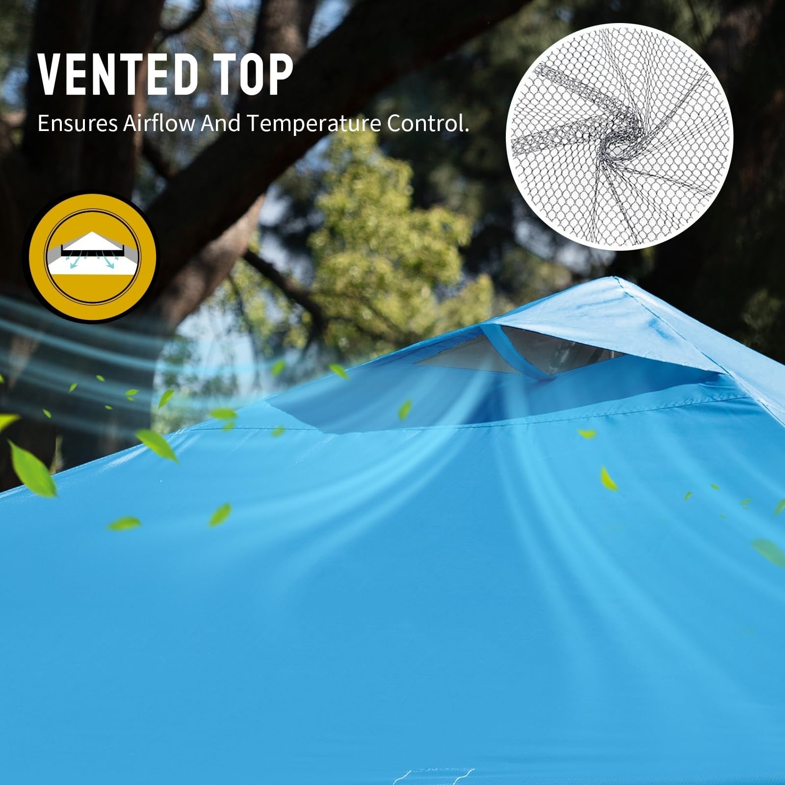 10x10 Pop Up Canopy Tent   Easy Setup, Sky Blue, Outdoor Sun Shade for Events, P4