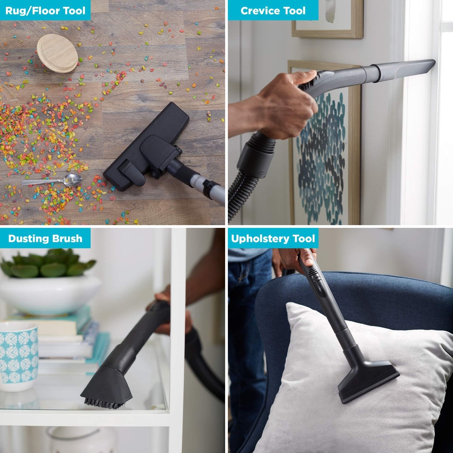 Lightweight Bagged Canister Vacuum Cleaner | HEPA Filter, Adjustable Suction, Fl7