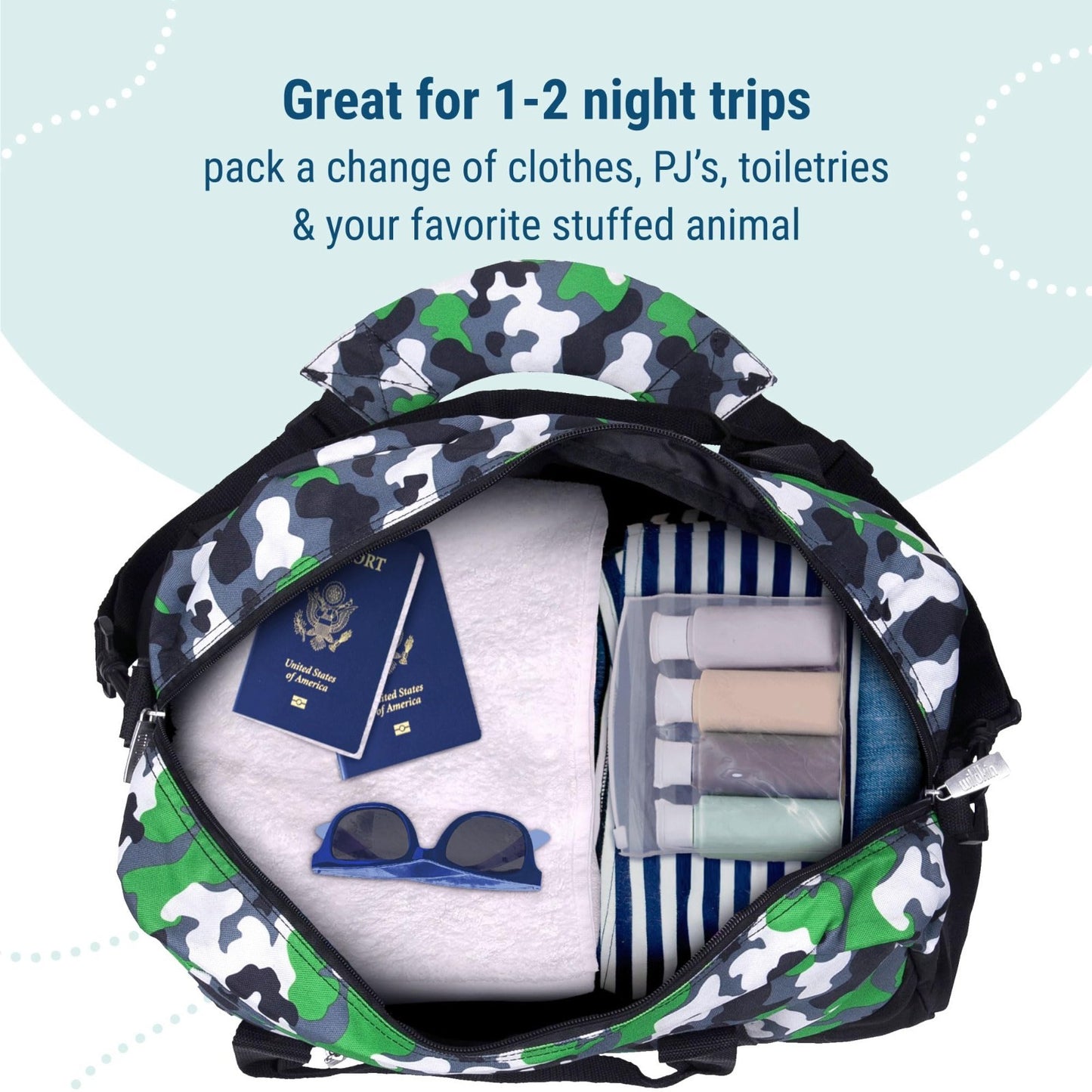 Kids Overnighter Duffel Bag - Carry-On Size, Perfect for School & Sleepovers - G6