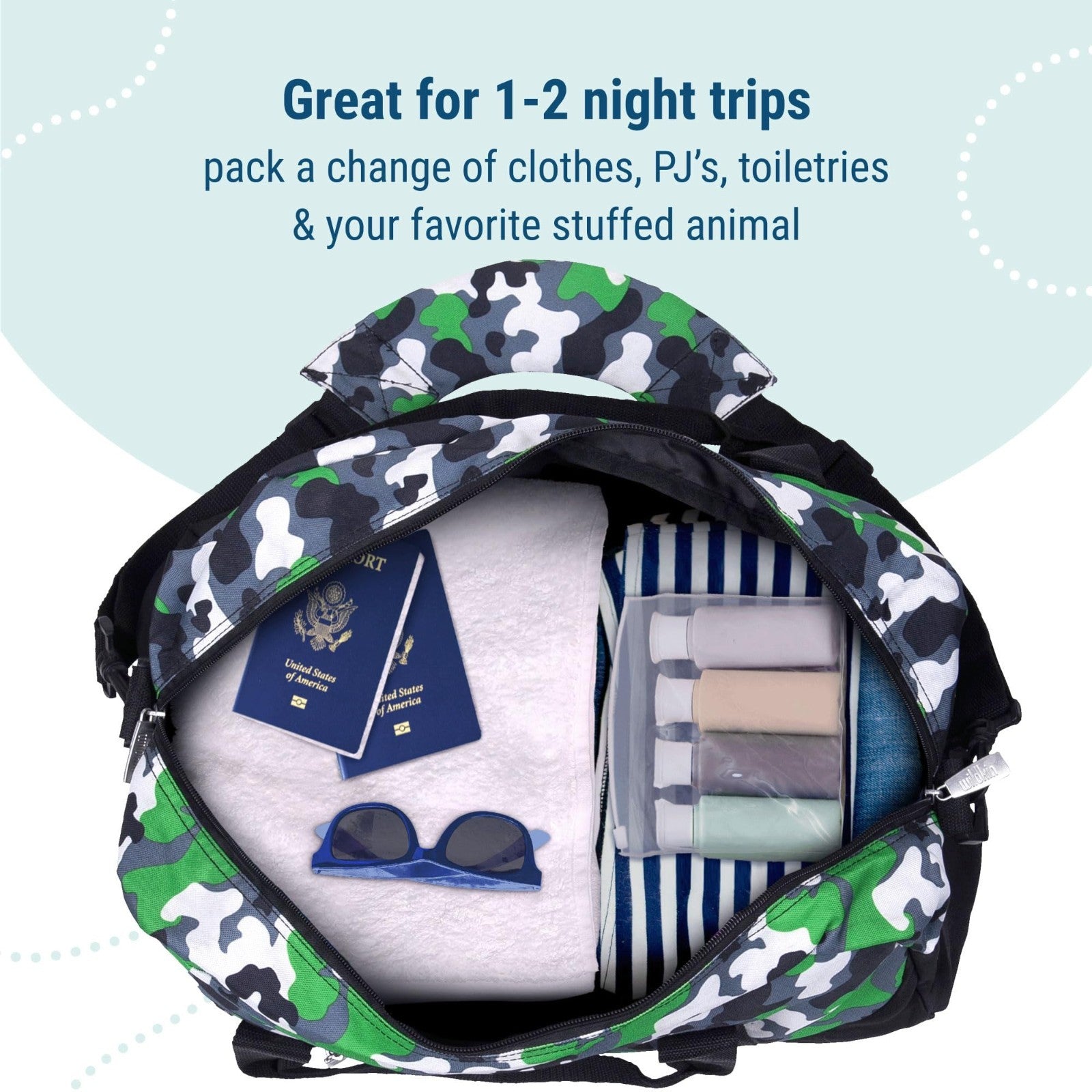 Kids Overnighter Duffel Bag - Carry-On Size, Perfect for School & Sleepovers - G6