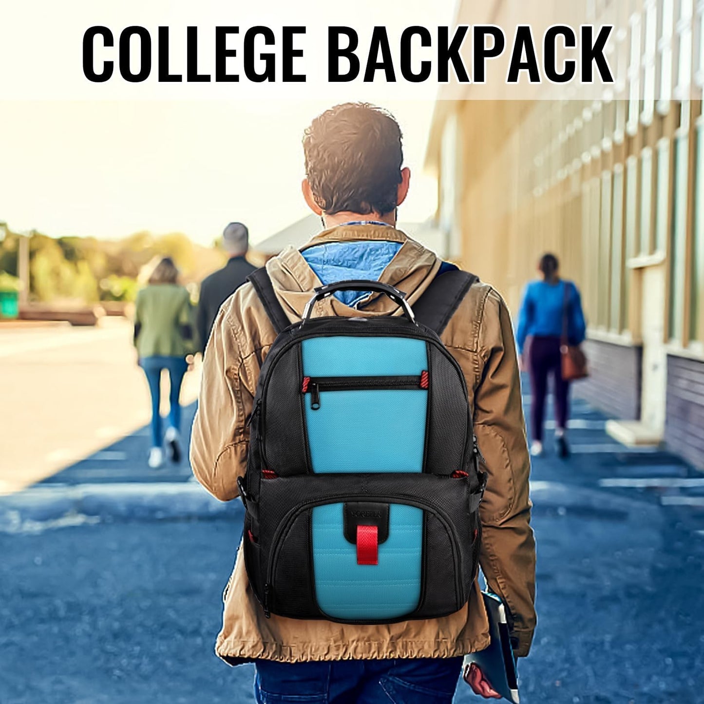 Large Heavy Duty Laptop Backpack for Men, Travel Bag with Multiple Pockets2