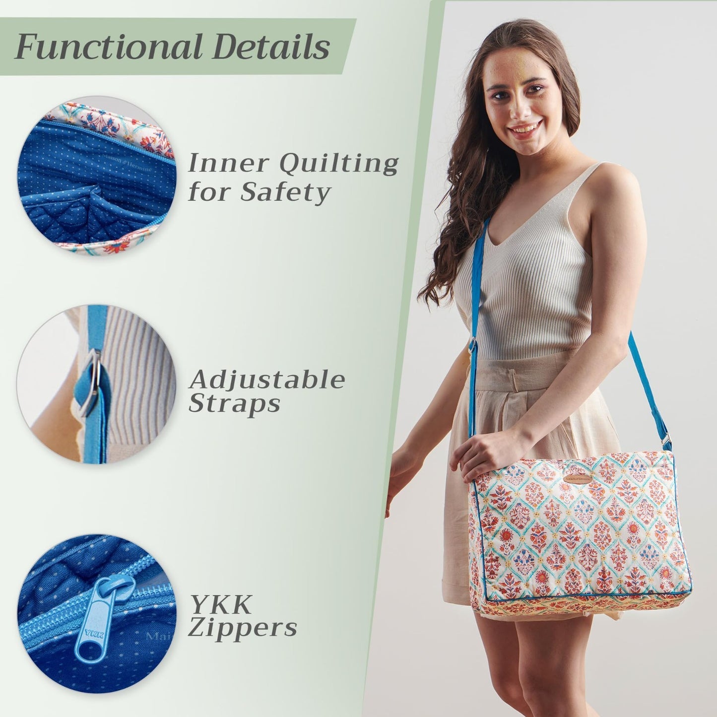 Stylish Women's Cotton Shoulder Hand Bag   Versatile Tote for Everyday Use2