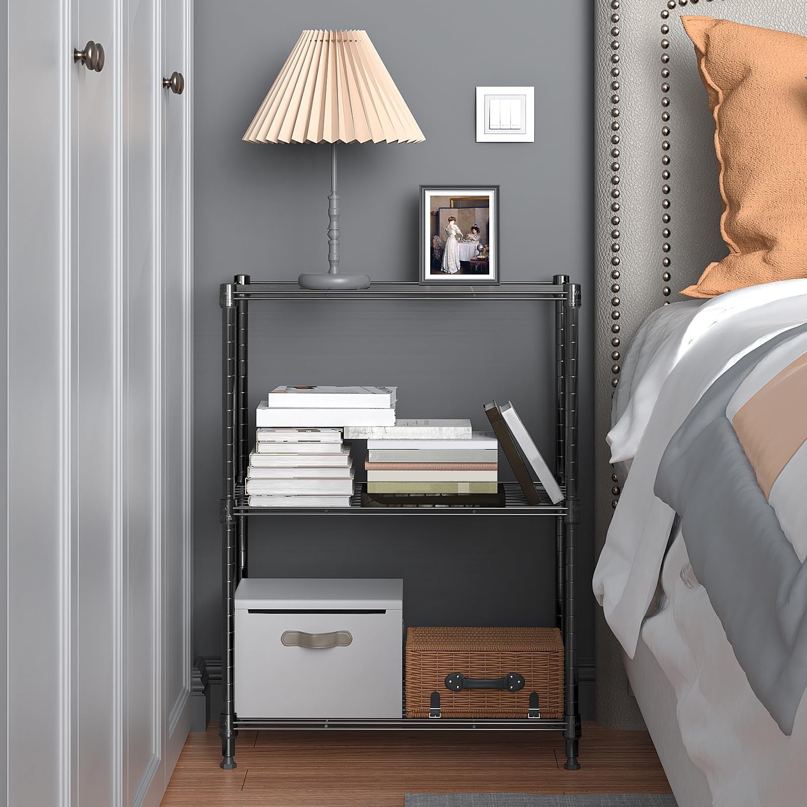 450 lbs Steel Storage Shelving Unit   3 Tier Utility Wire Rack for Home, Kitchen6