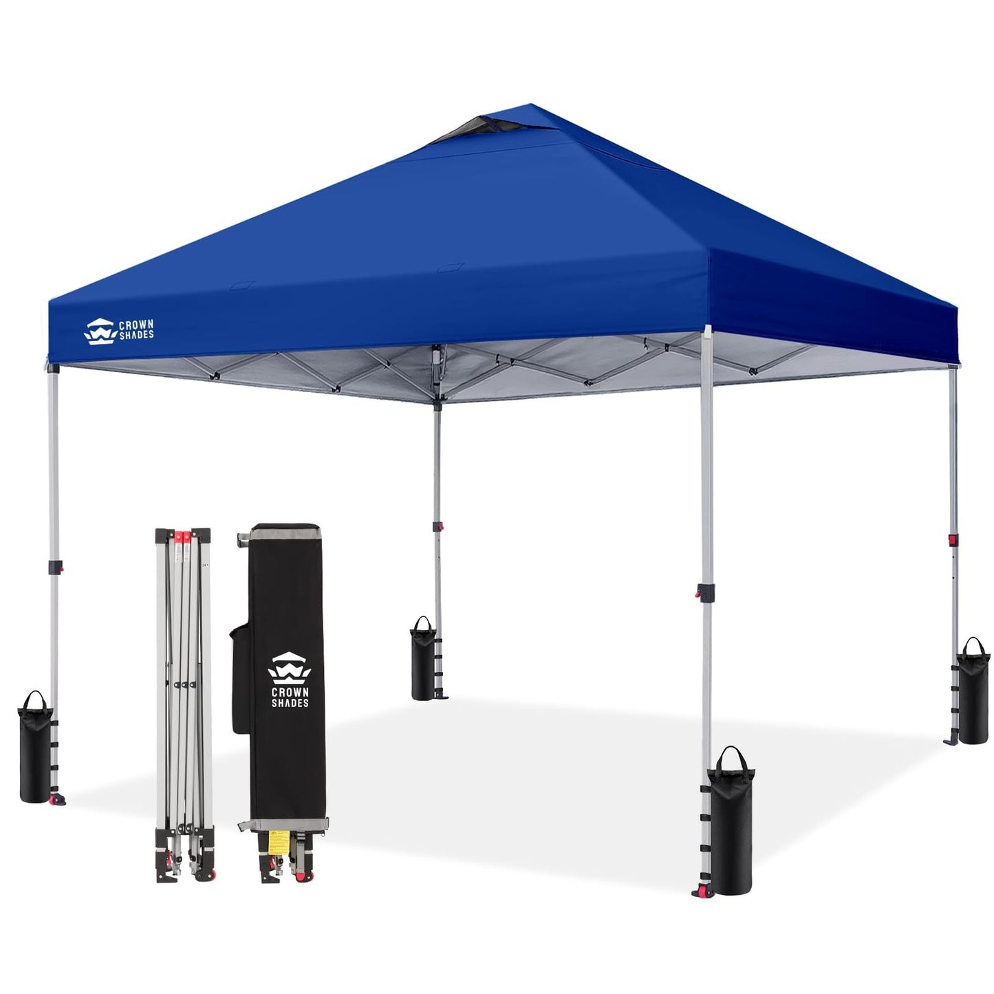 10x10 Pop Up Canopy Tent   Easy Setup, Navy Blue, Outdoor Sun Shade for Events,1
