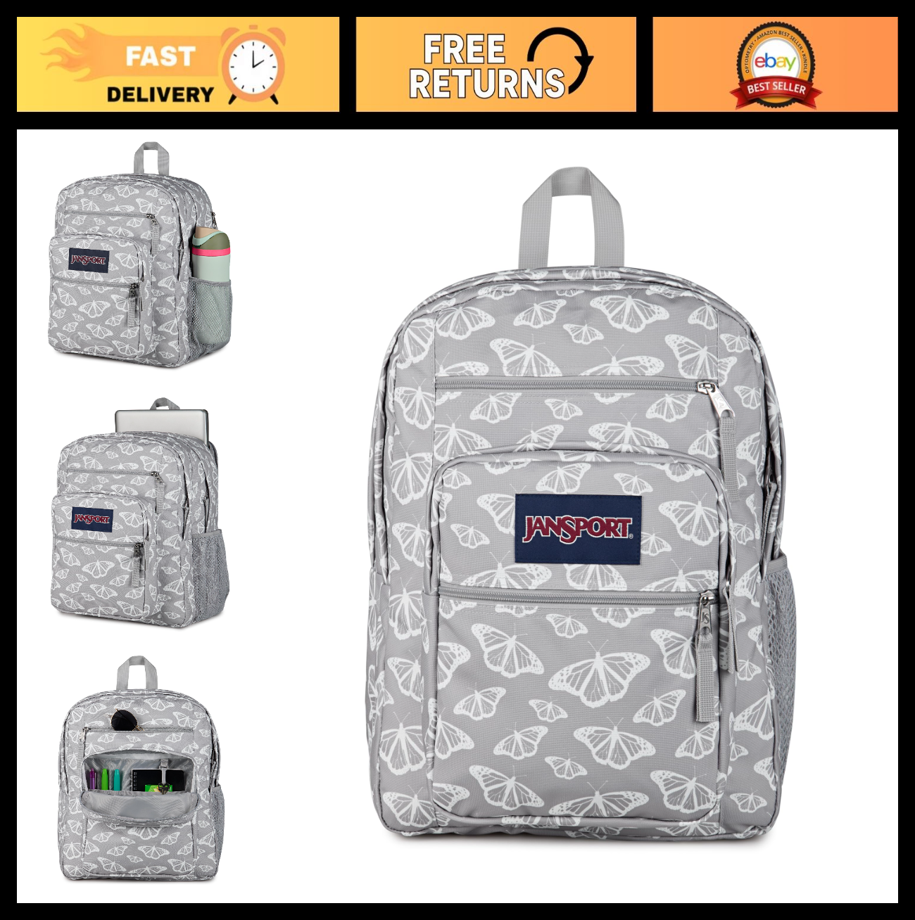Laptop Backpack for 15" Computer, Ergonomic Straps, 2 Compartments, Haul Handle0