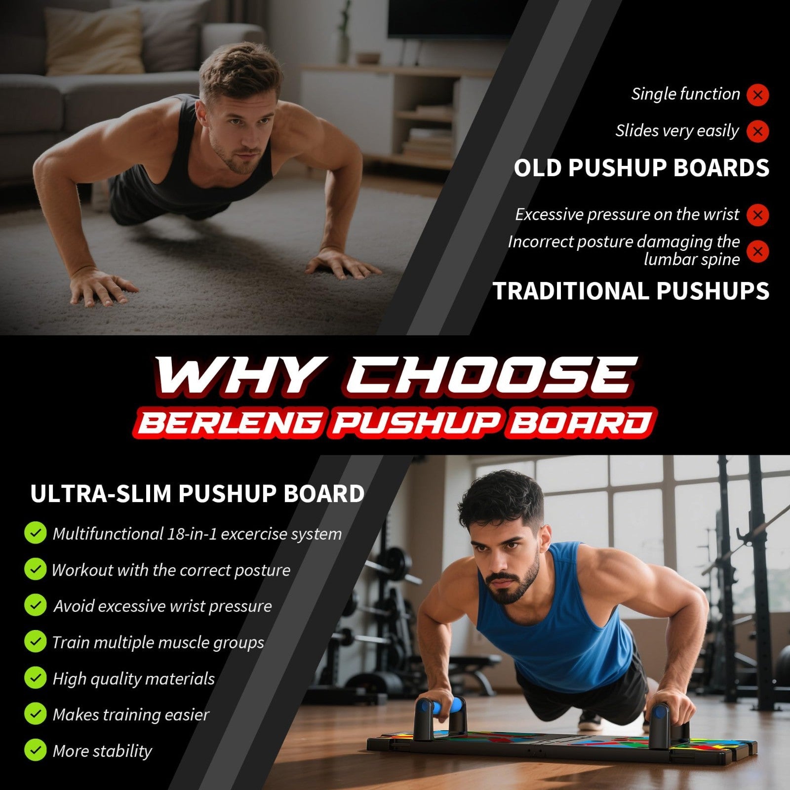 15 in 1 Push Up Board   Multi Functional Home Workout Equipment for Chest & Musc4