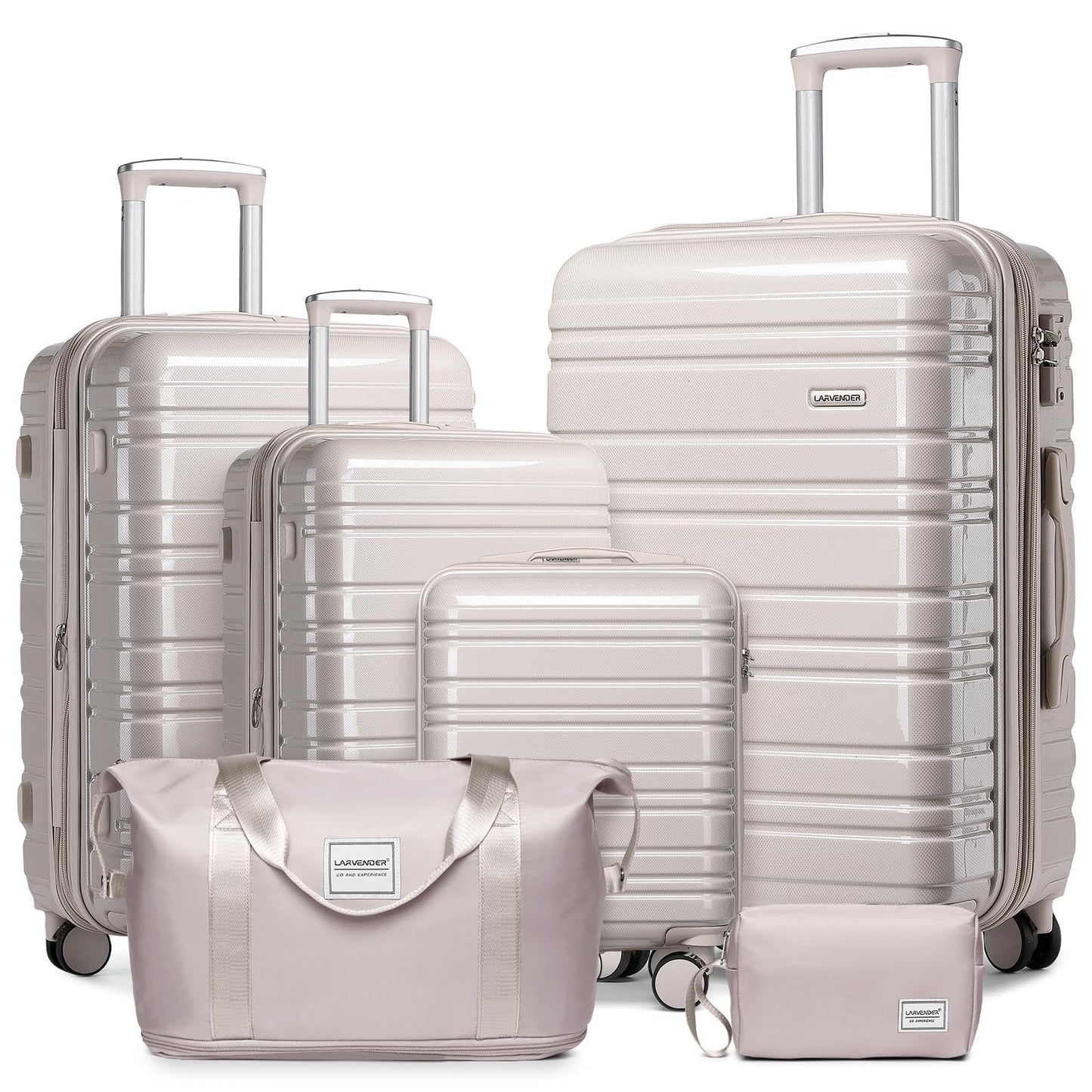 6-Piece Expandable Luggage Set - Lightweight Hardshell Suitcases, TSA Lock, 360°1