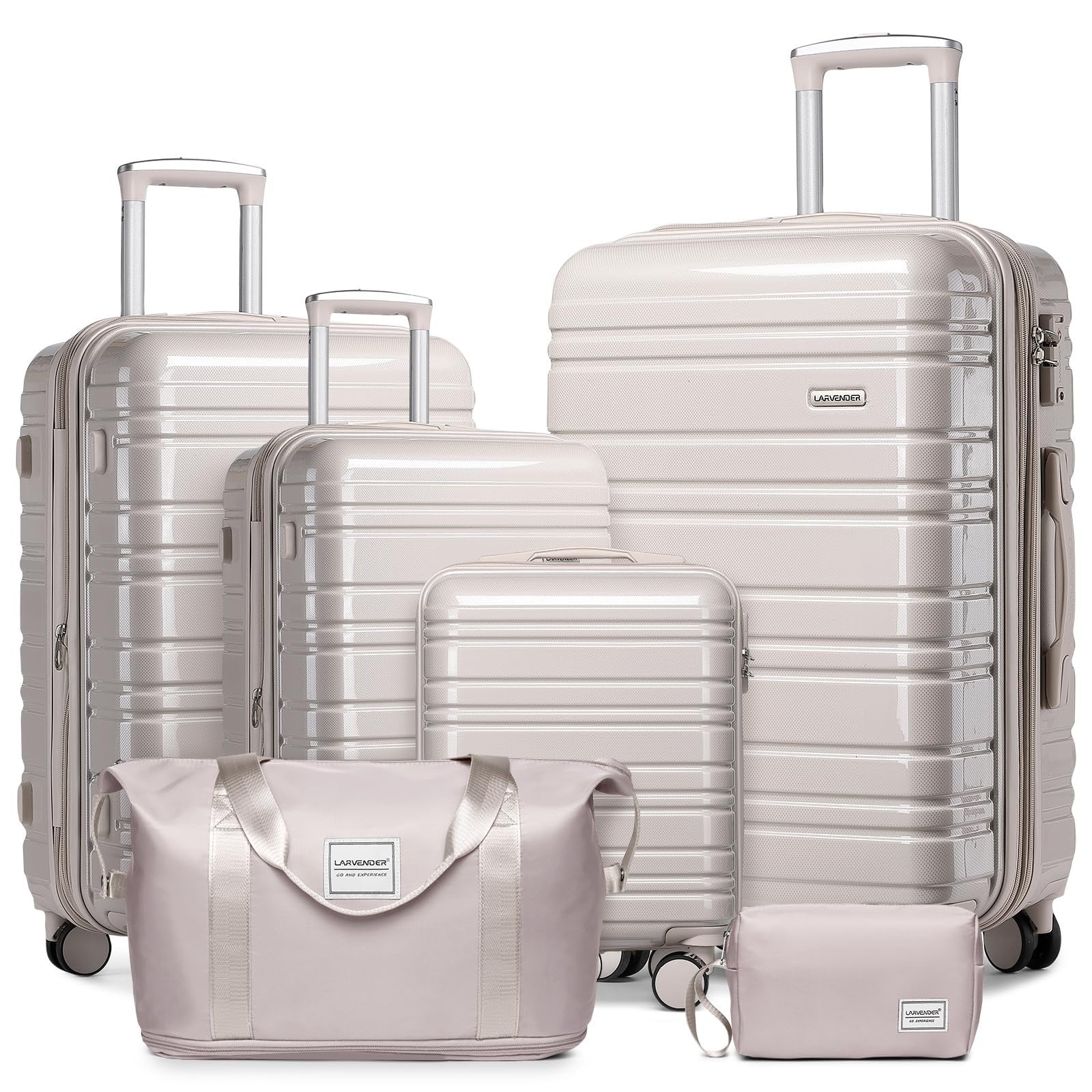 6-Piece Expandable Luggage Set - Lightweight Hardshell Suitcases, TSA Lock, 360°1