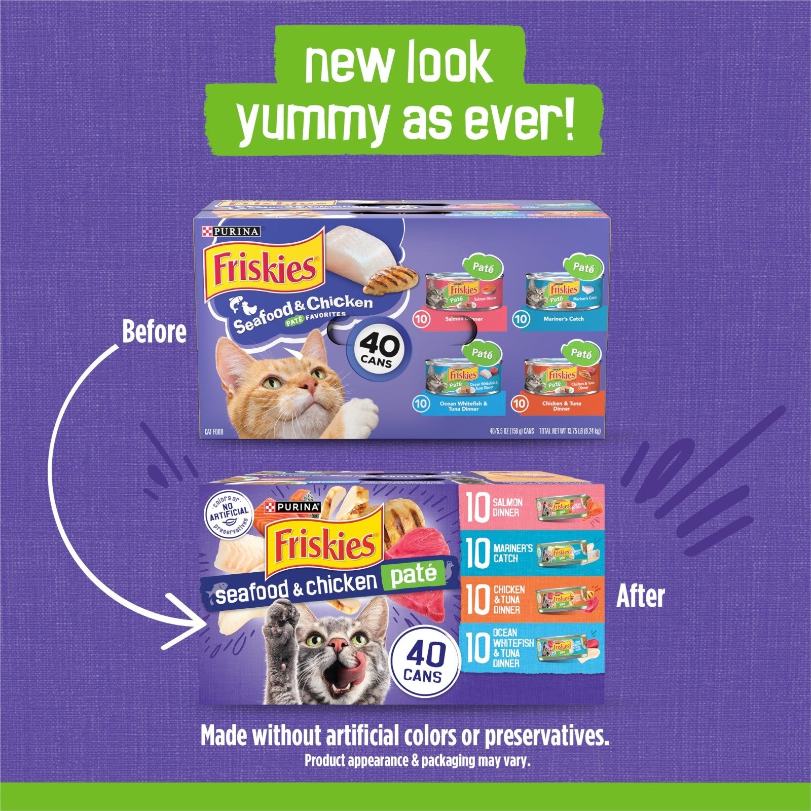 Seafood & Chicken Pate Wet Cat Food Variety Pack   5.5 oz Cans, 80 Count3
