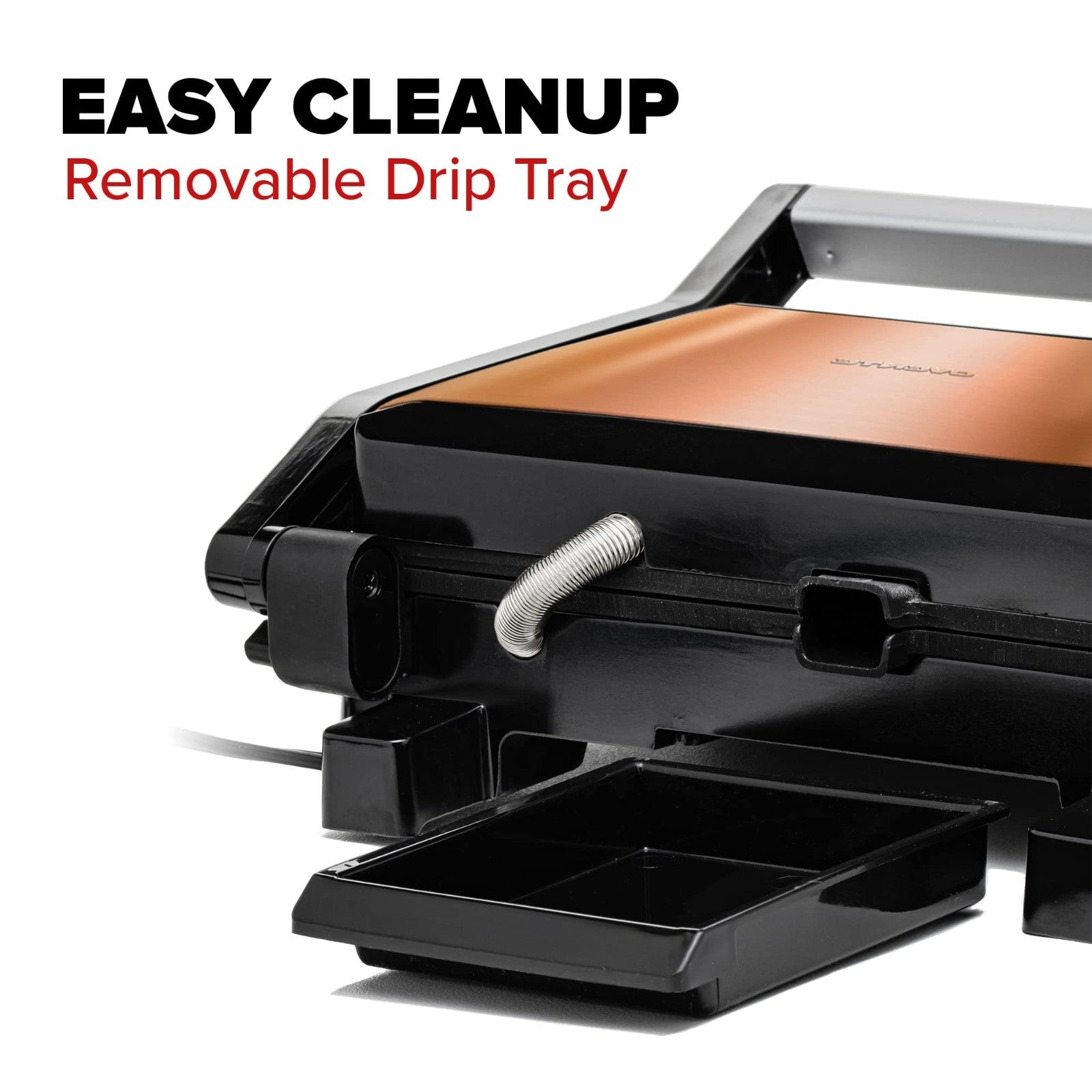 Electric Panini Press Sandwich Maker - 180° Non-Stick Grill for Quesadillas, Bur5